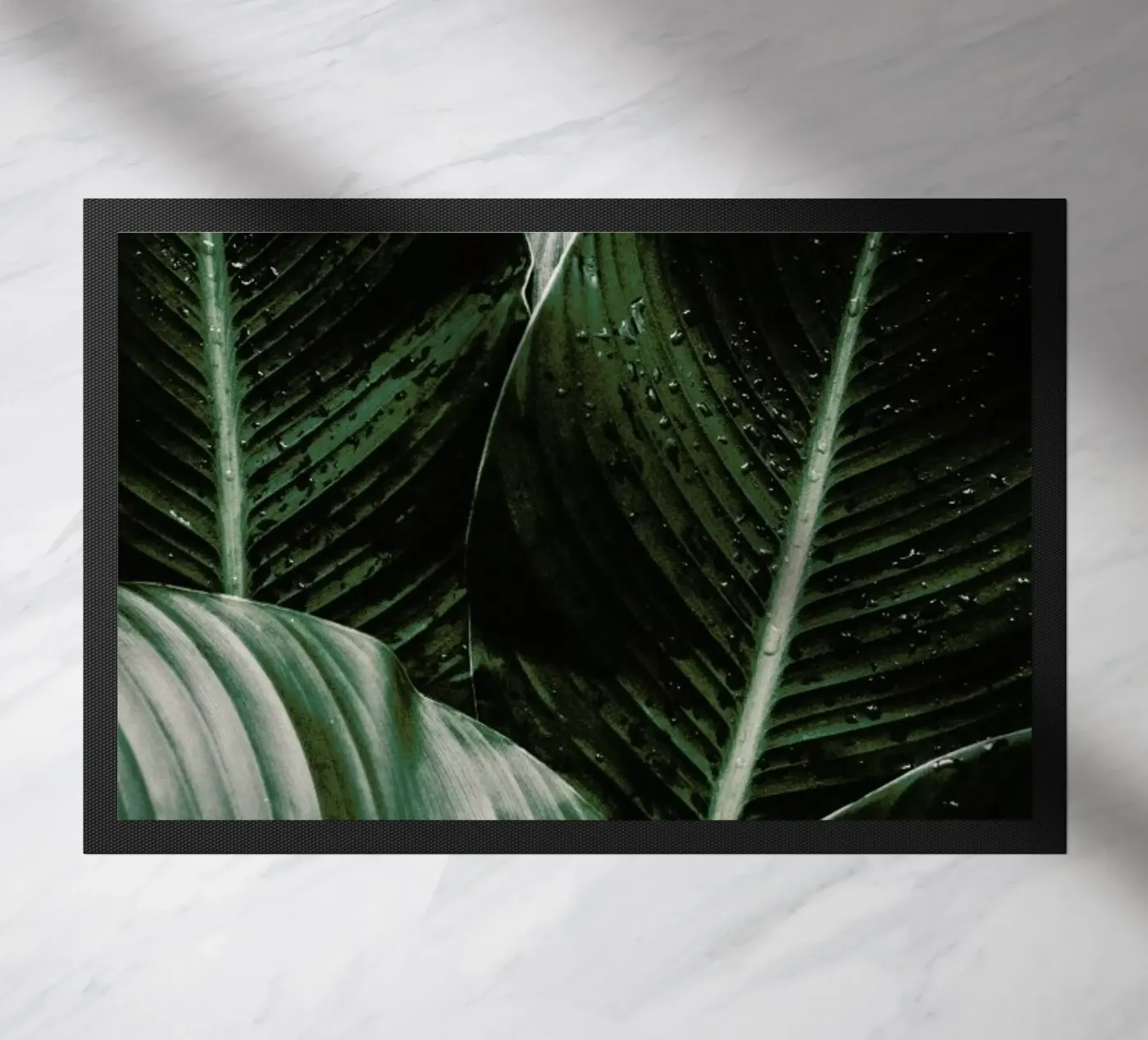 Palm Drops doormat by Chris Abatzis