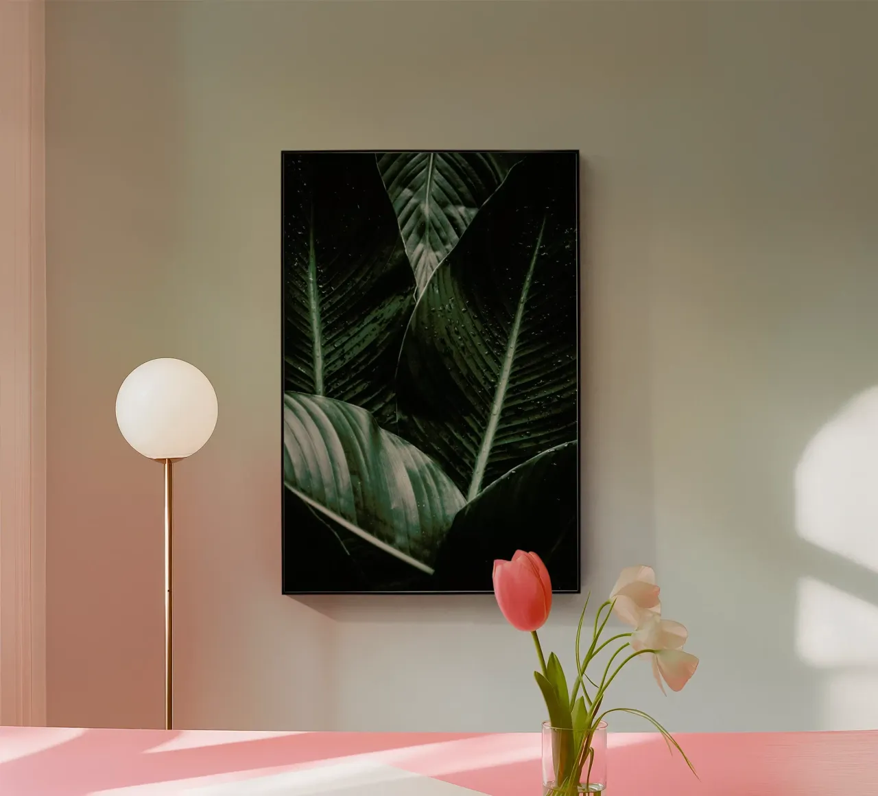 Palm Drops acrylic glass by Chris Abatzis