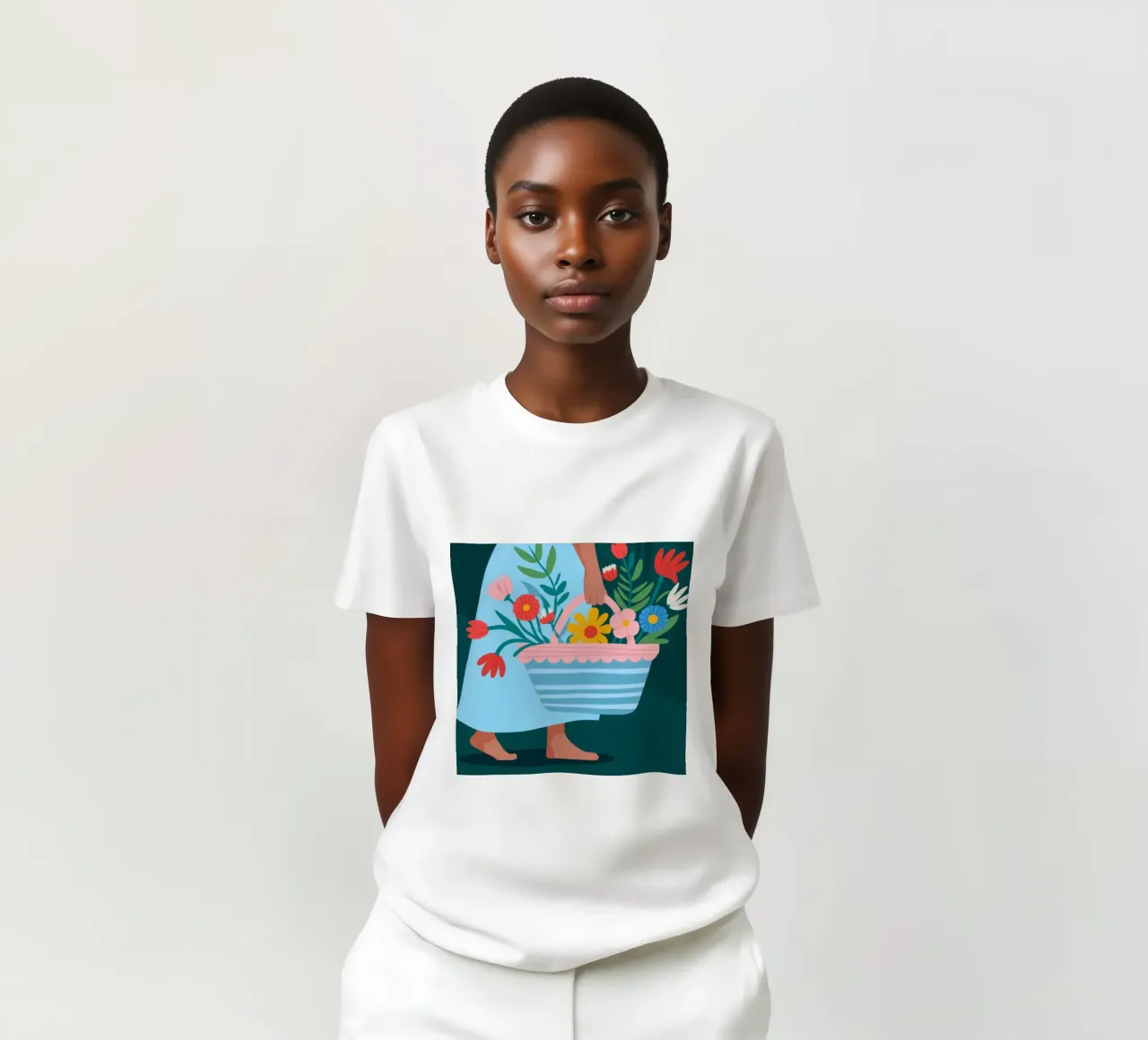 Rapsodia del cesto floreale t-shirt da Prism Palette