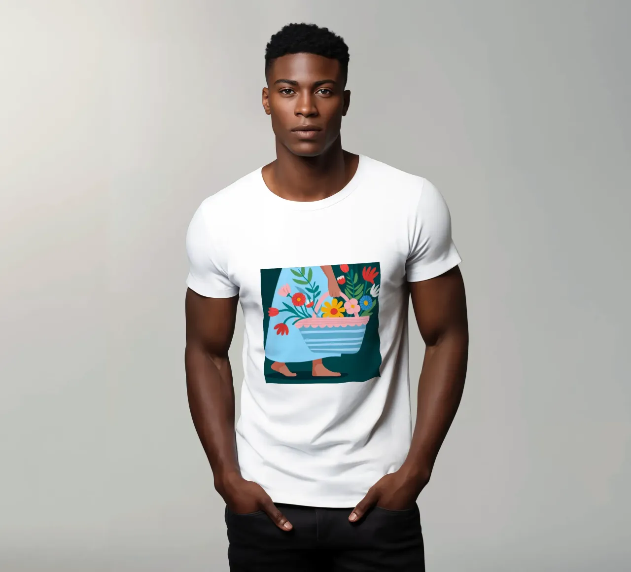 Rapsodia del cesto floreale t-shirt da Prism Palette