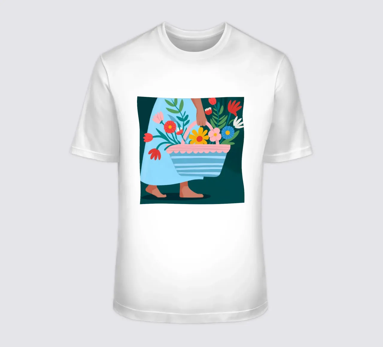 Rapsodia del cesto floreale t-shirt da Prism Palette