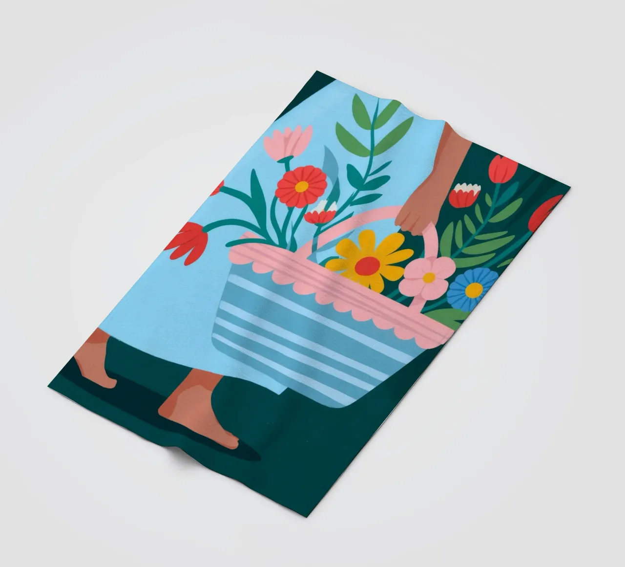 Rapsodia del cesto floreale coperta in pile da Prism Palette