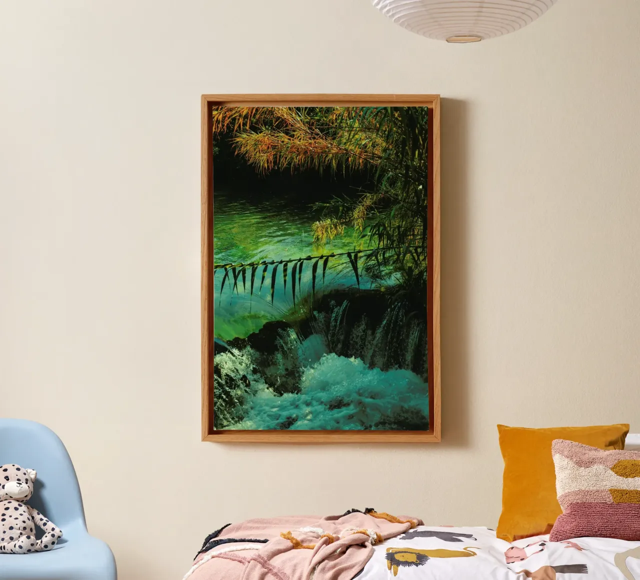 The Oasis canvas with Floater frame by Pale Grain