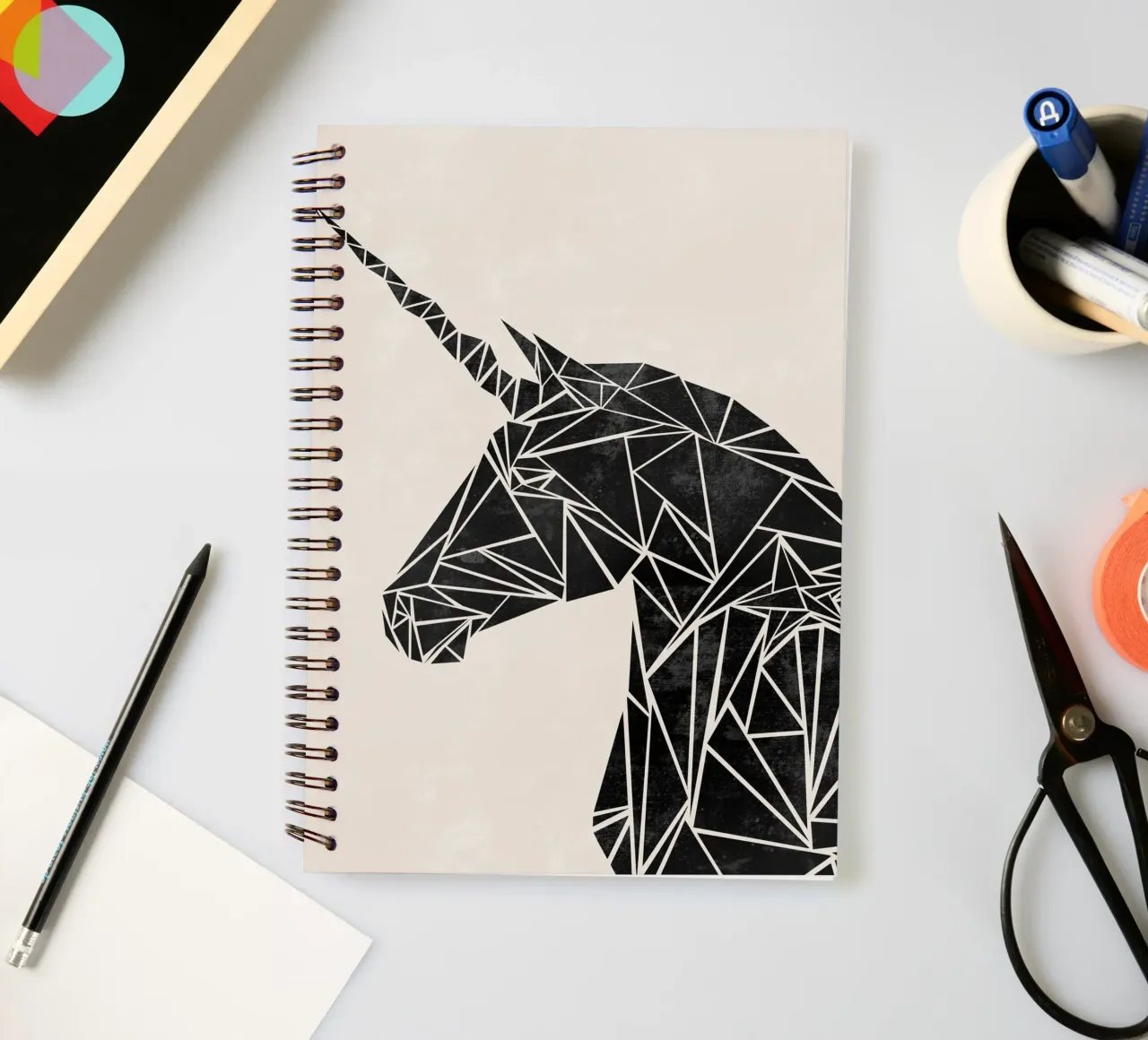 Mid Century Unicorn cuaderno de espiral de BAINAI