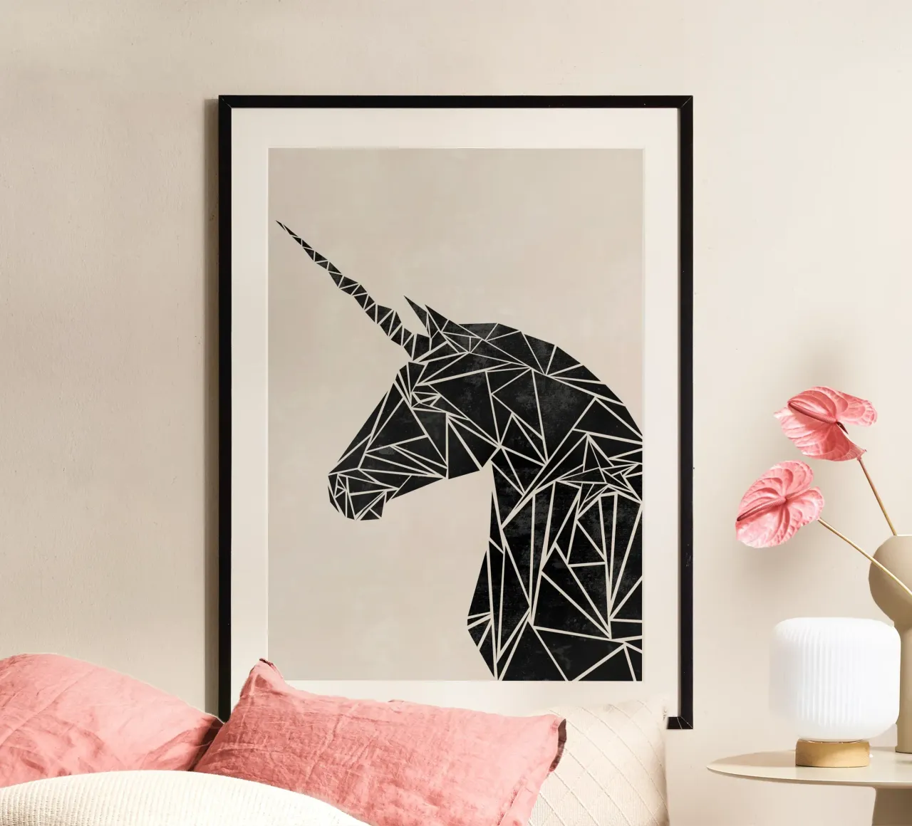 Mid Century Unicorn carta hahnemühle da BAINAI