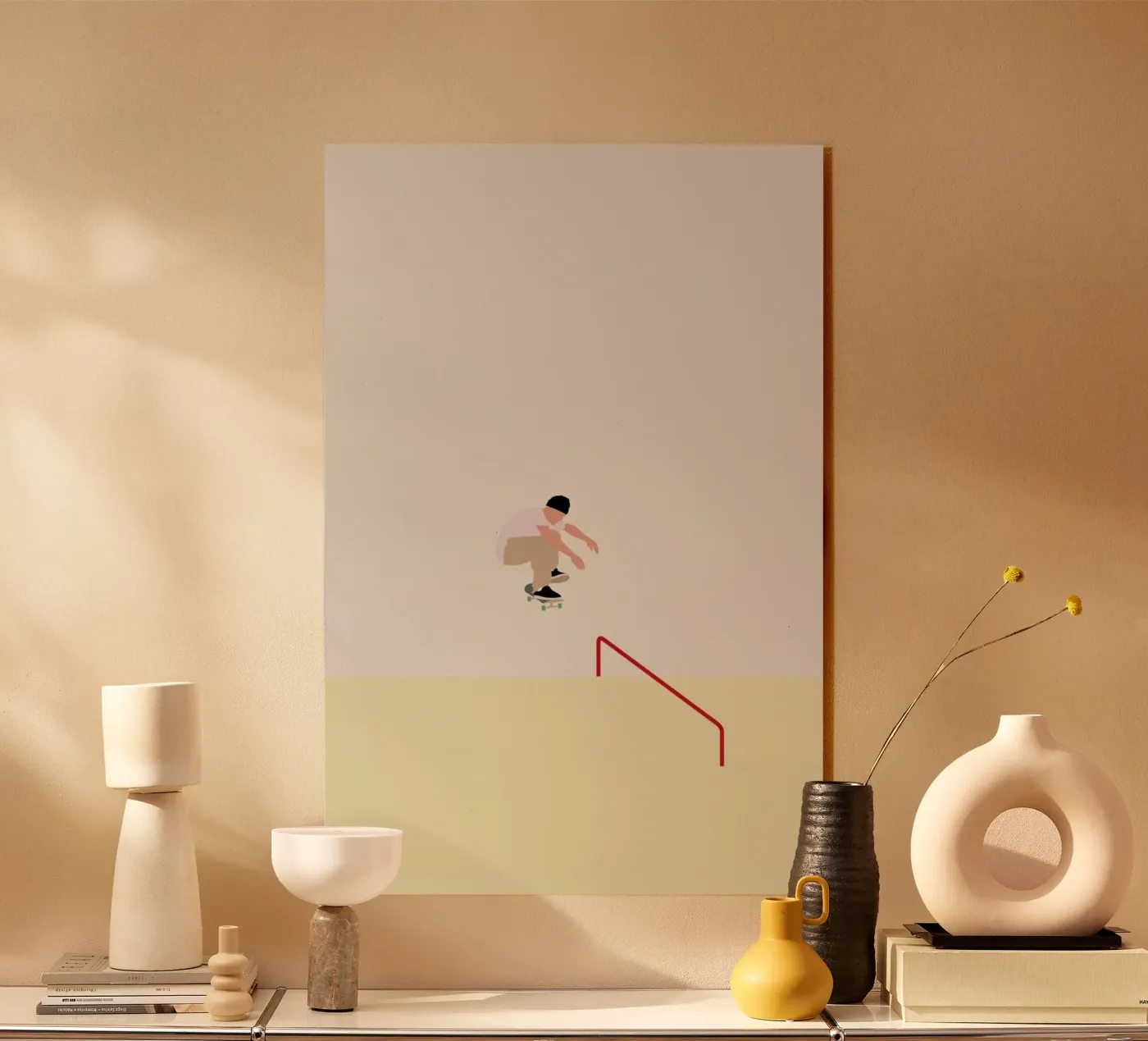 Skateboarding acryl van Swen Swensøn
