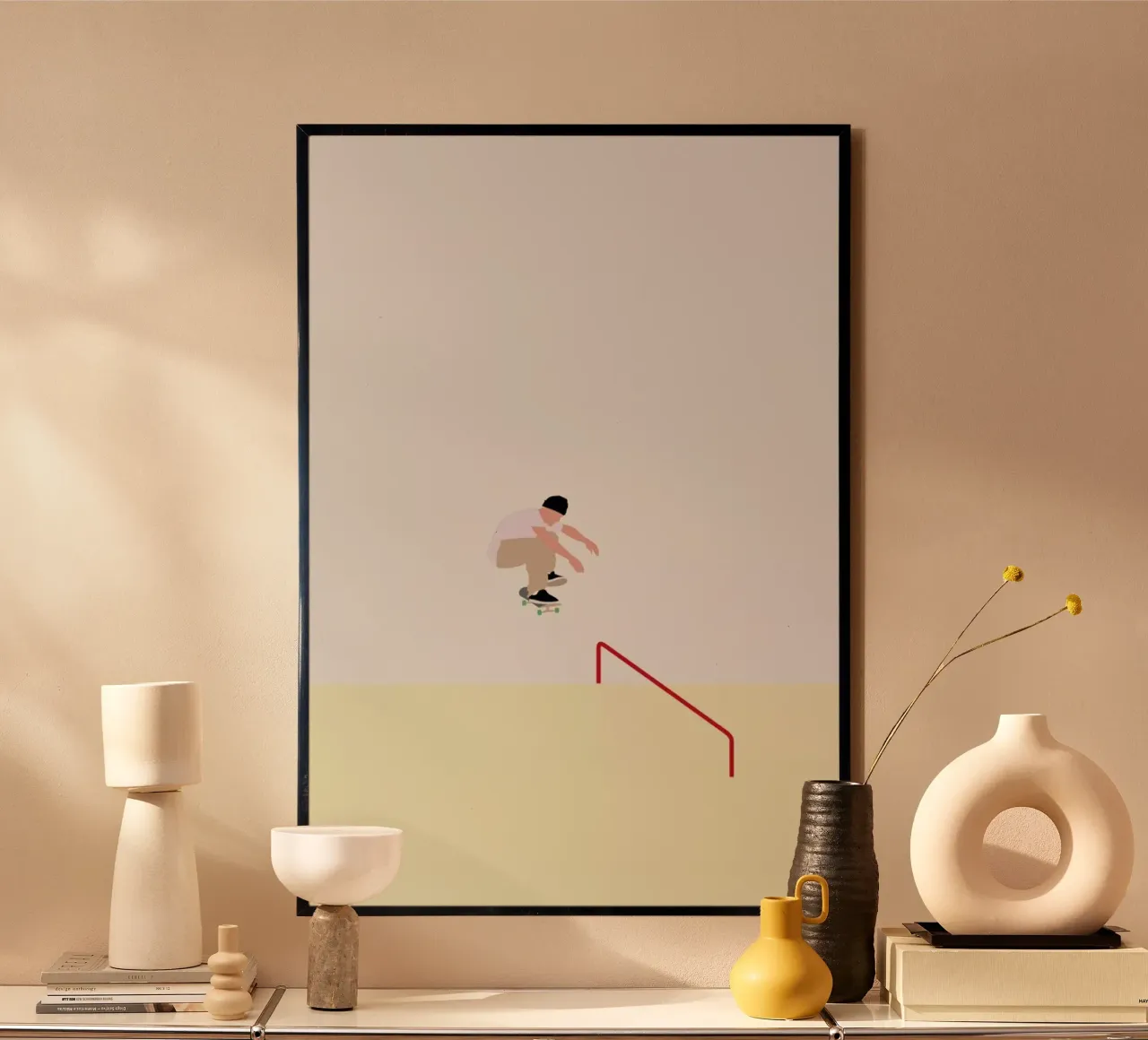 Skateboarding poster con telaio in legno da Swen Swensøn