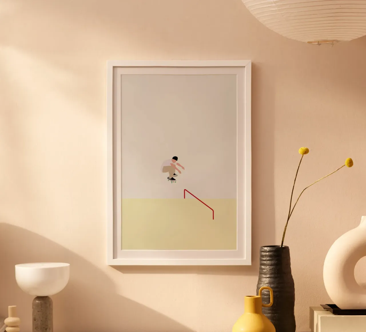 Skateboarding poster con telaio in legno da Swen Swensøn