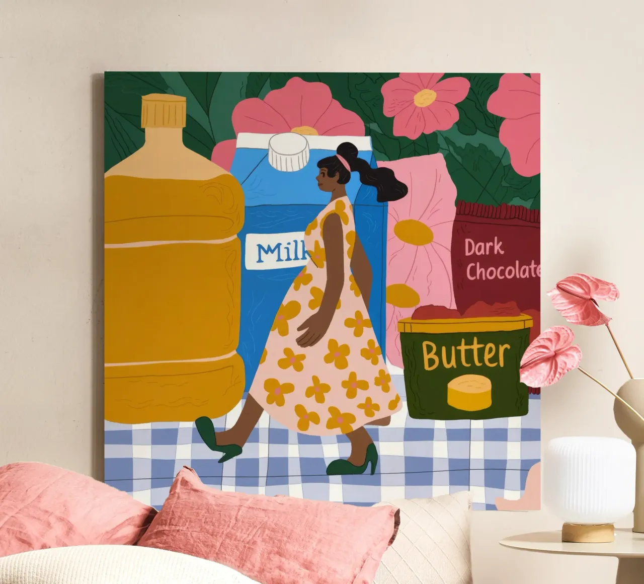 Morning Bazaar Euphoria canvas with Floater frame by Prism Palette