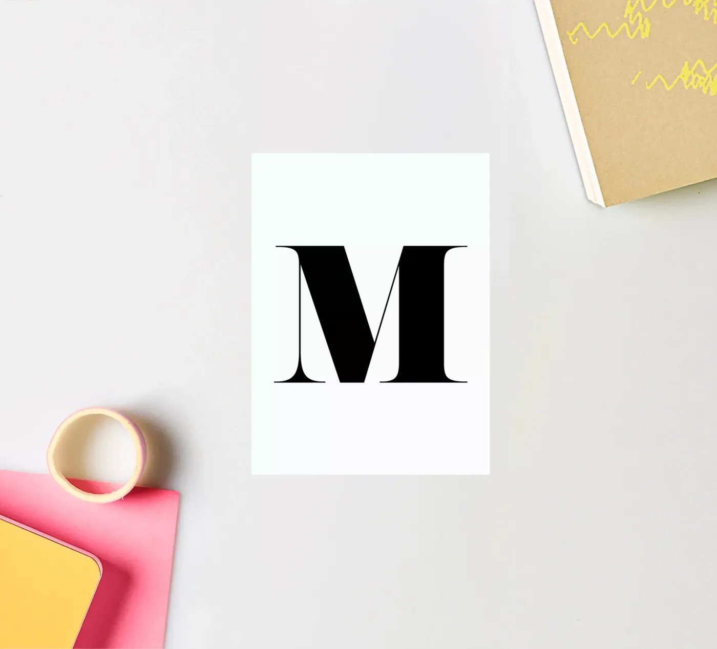 M sticker by Mottos by Sinan Saydik