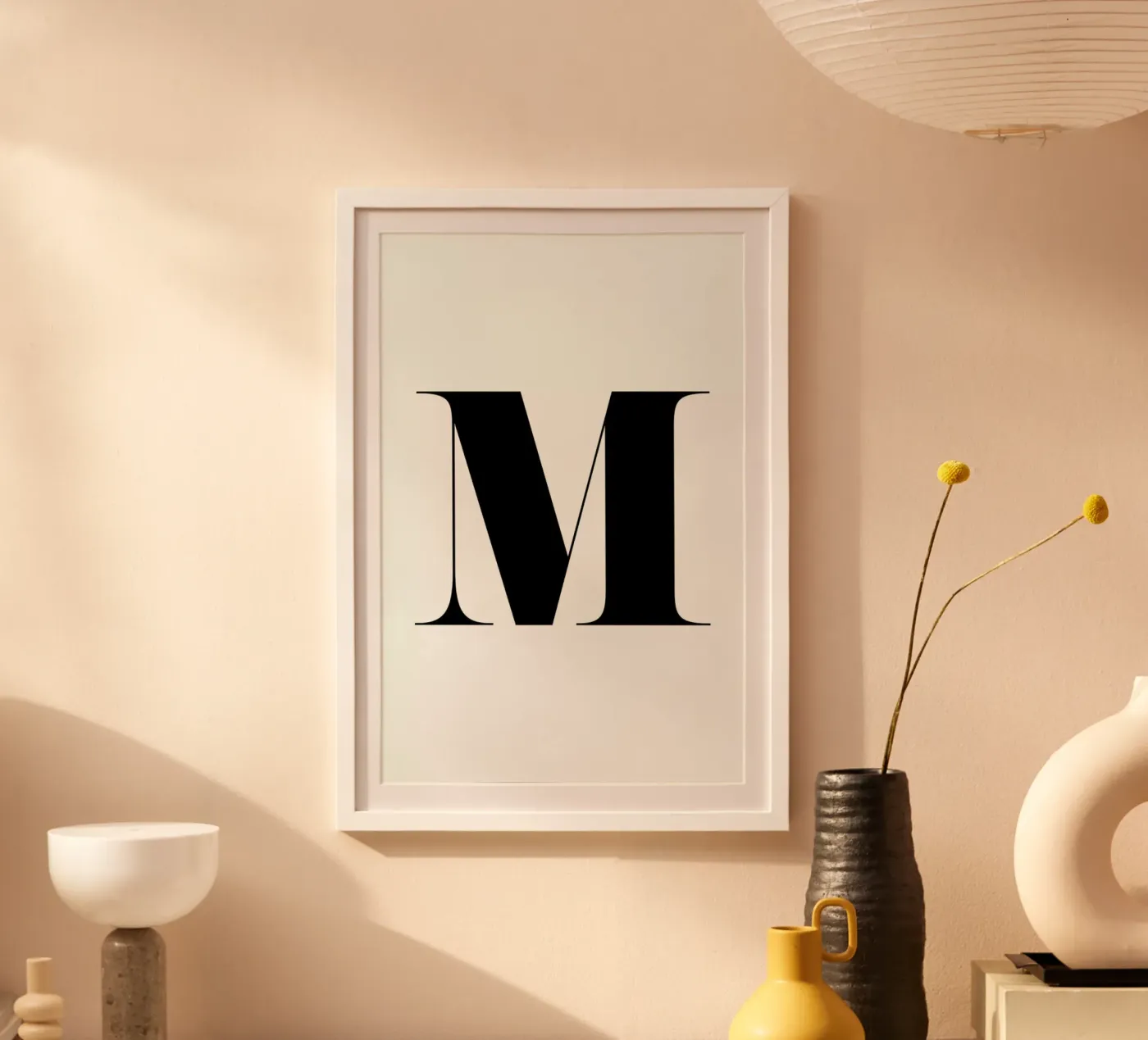 M poster van Mottos by Sinan Saydik