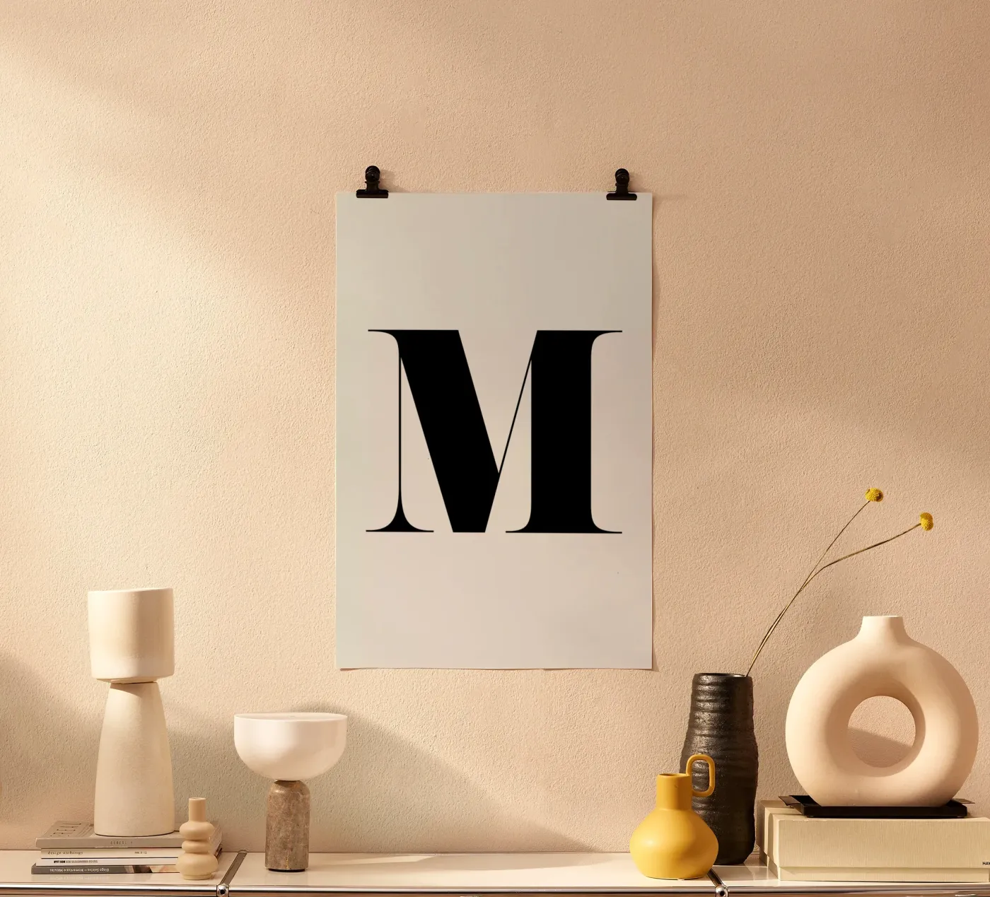 M poster van Mottos by Sinan Saydik