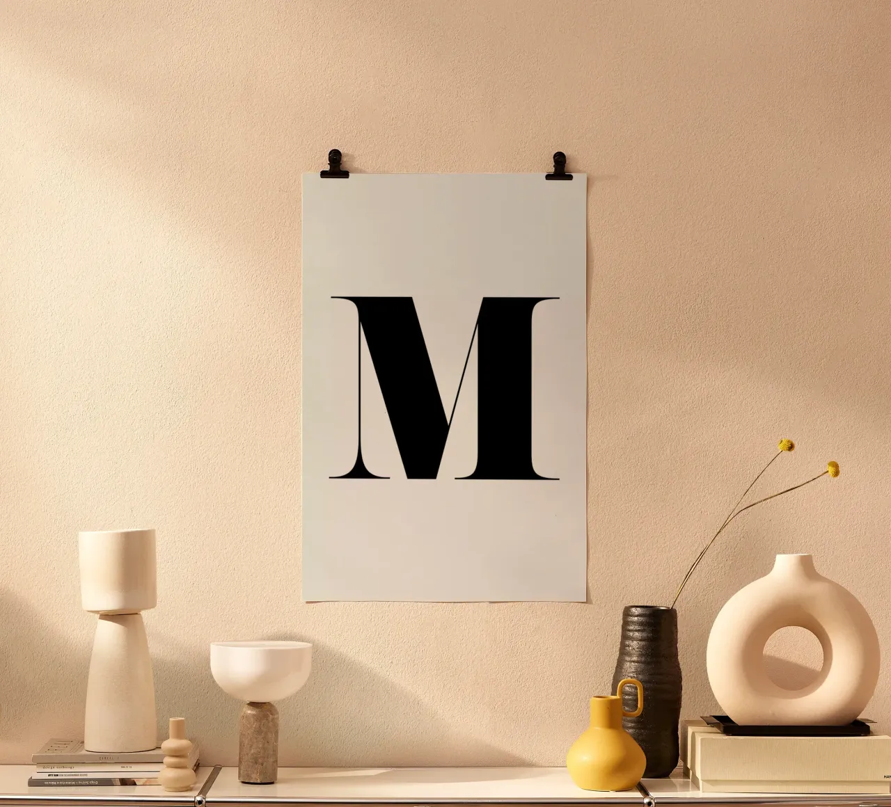 M poster de Mottos by Sinan Saydik