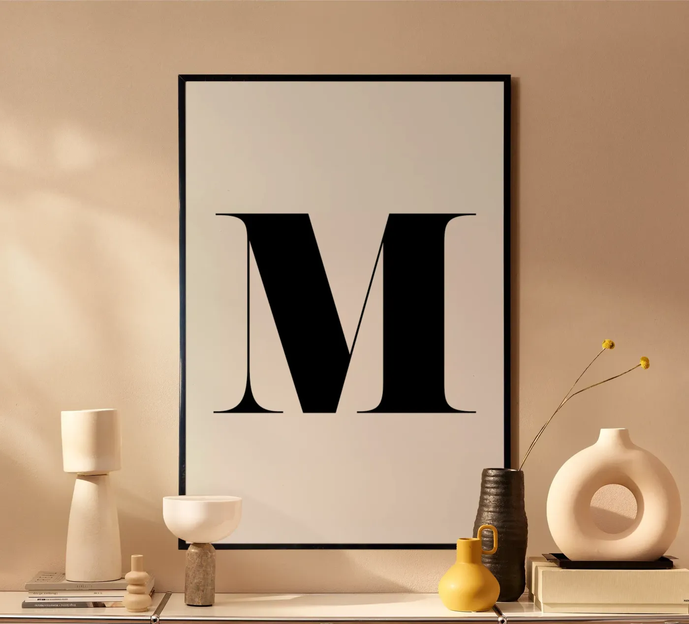 M poster van Mottos by Sinan Saydik