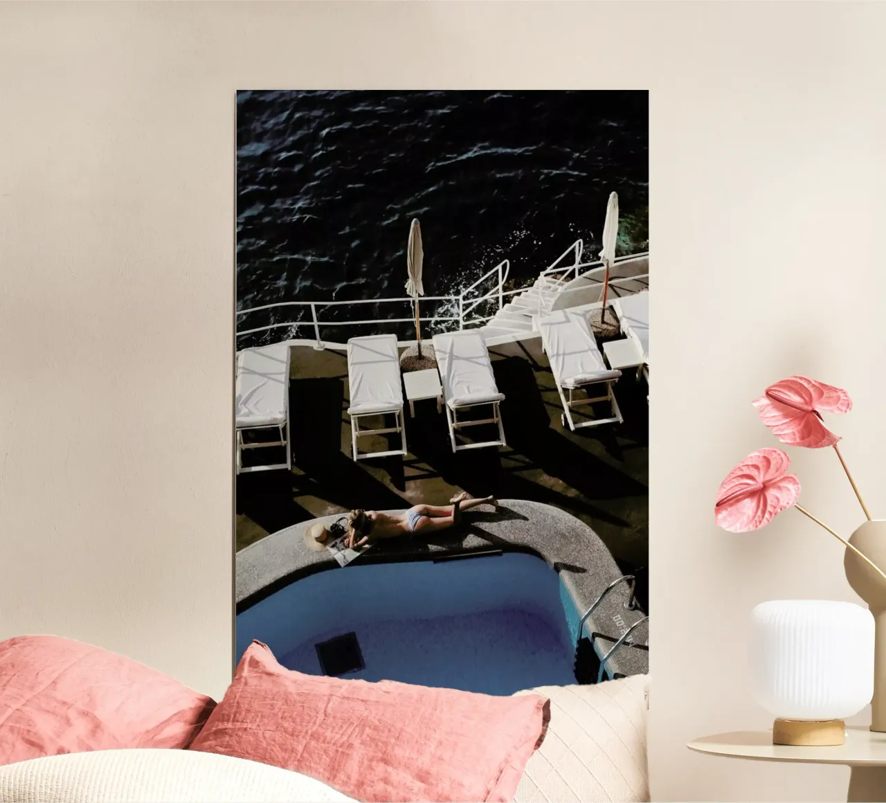 Swimming Pool poster con telaio in plastica da NET Talents GmbH