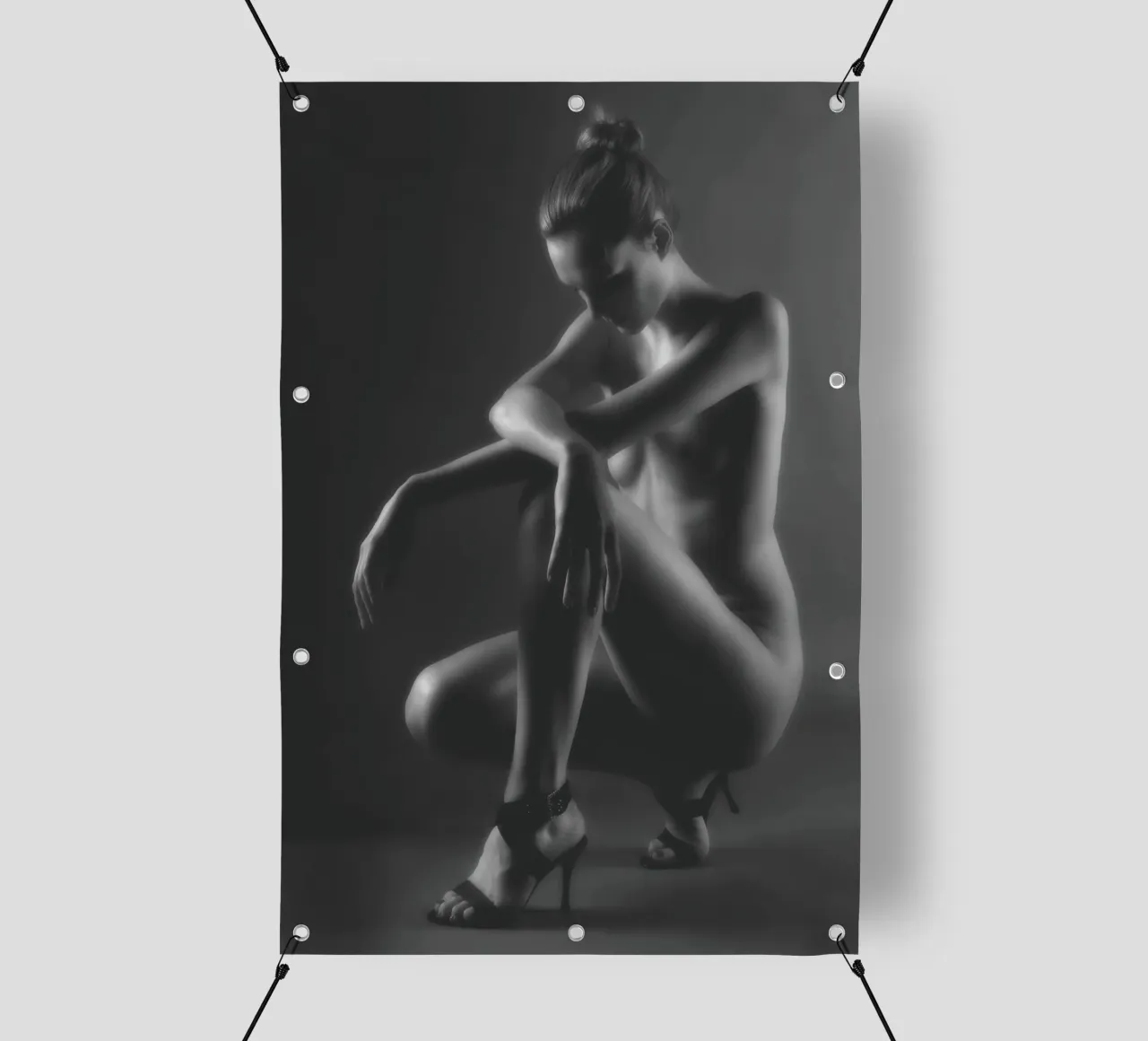 Crouching Nude pvc cover by Dave Hare Photography
