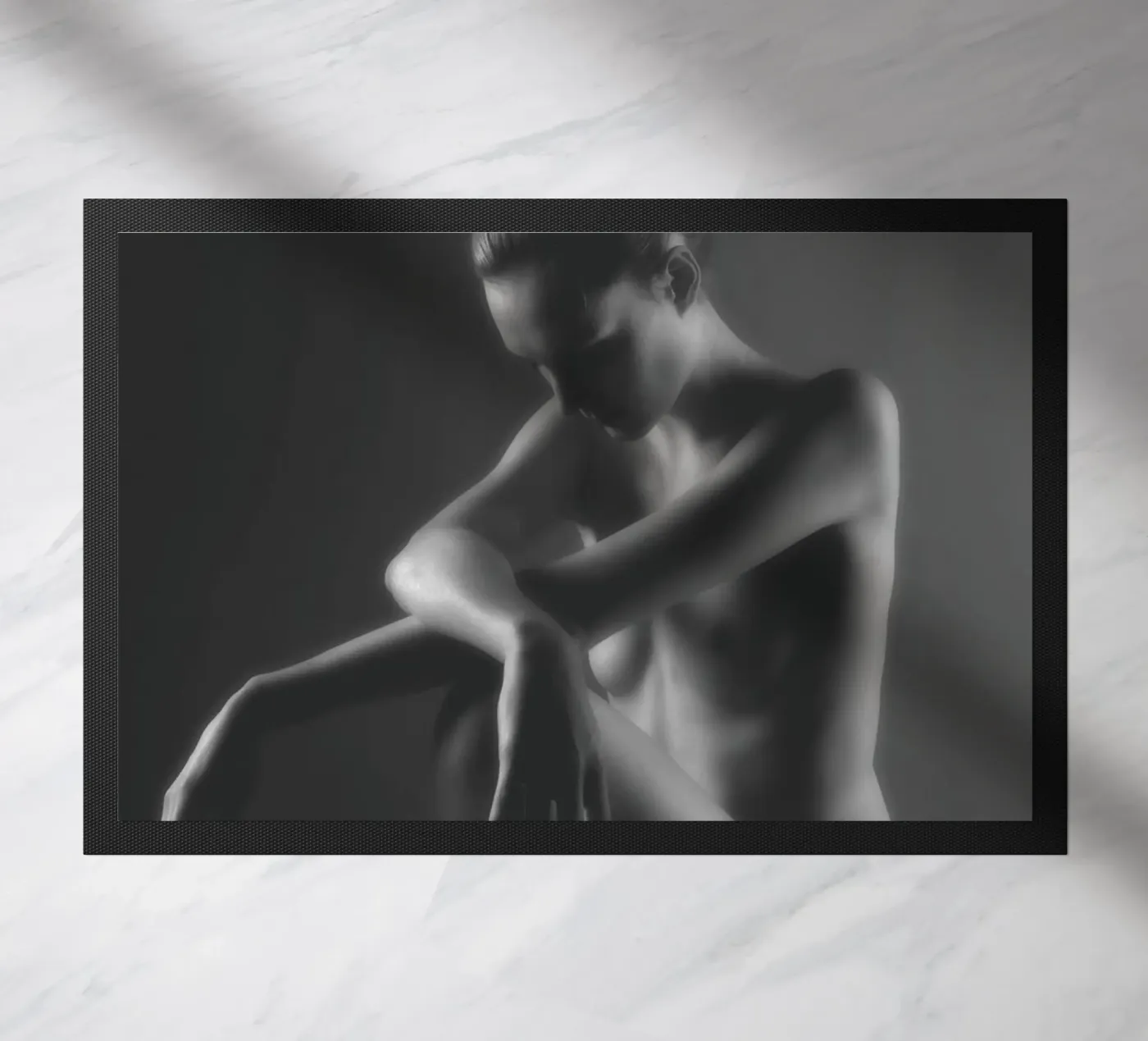 Crouching Nude deurmat van Dave Hare Photography