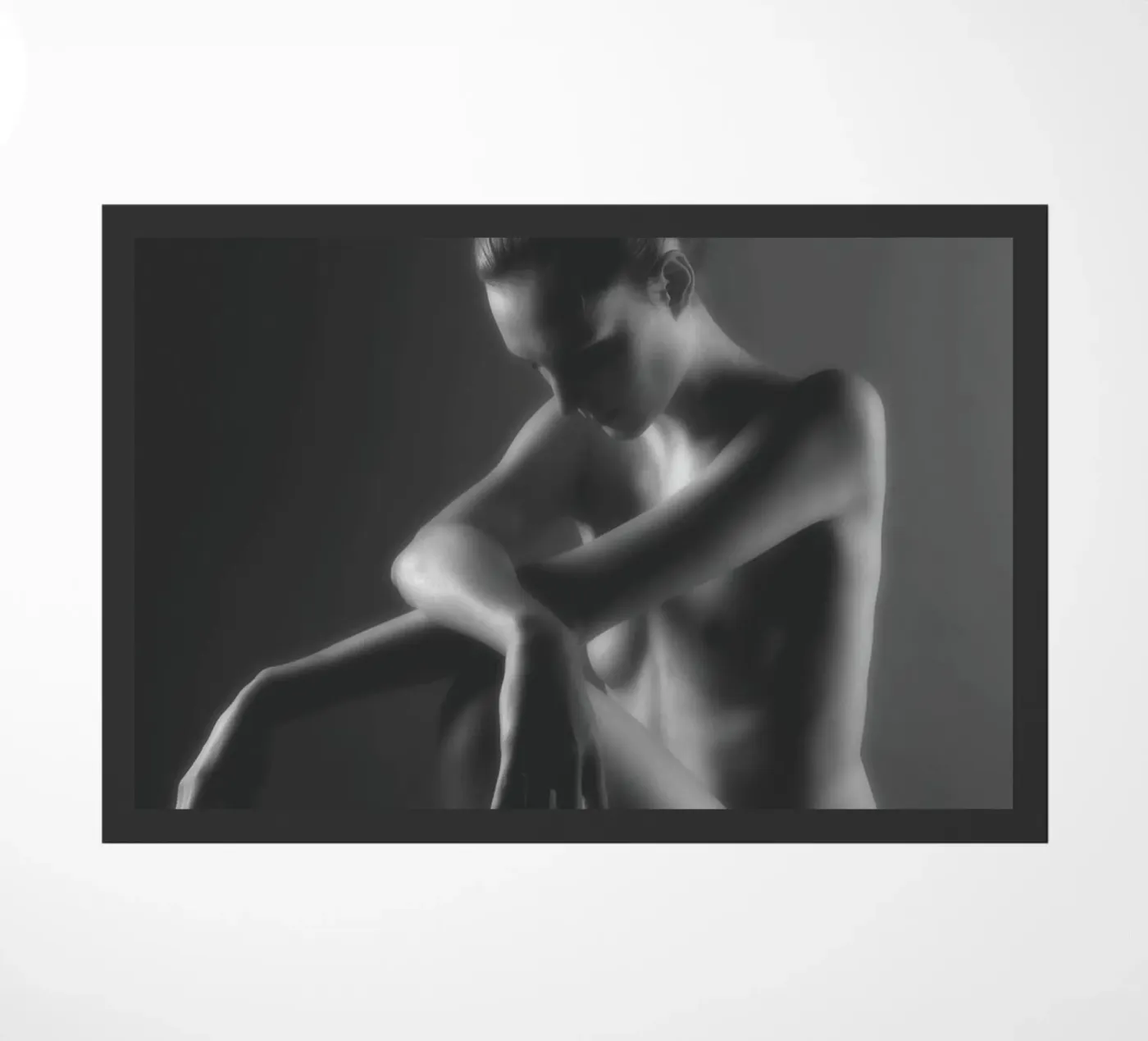 Crouching Nude deurmat van Dave Hare Photography