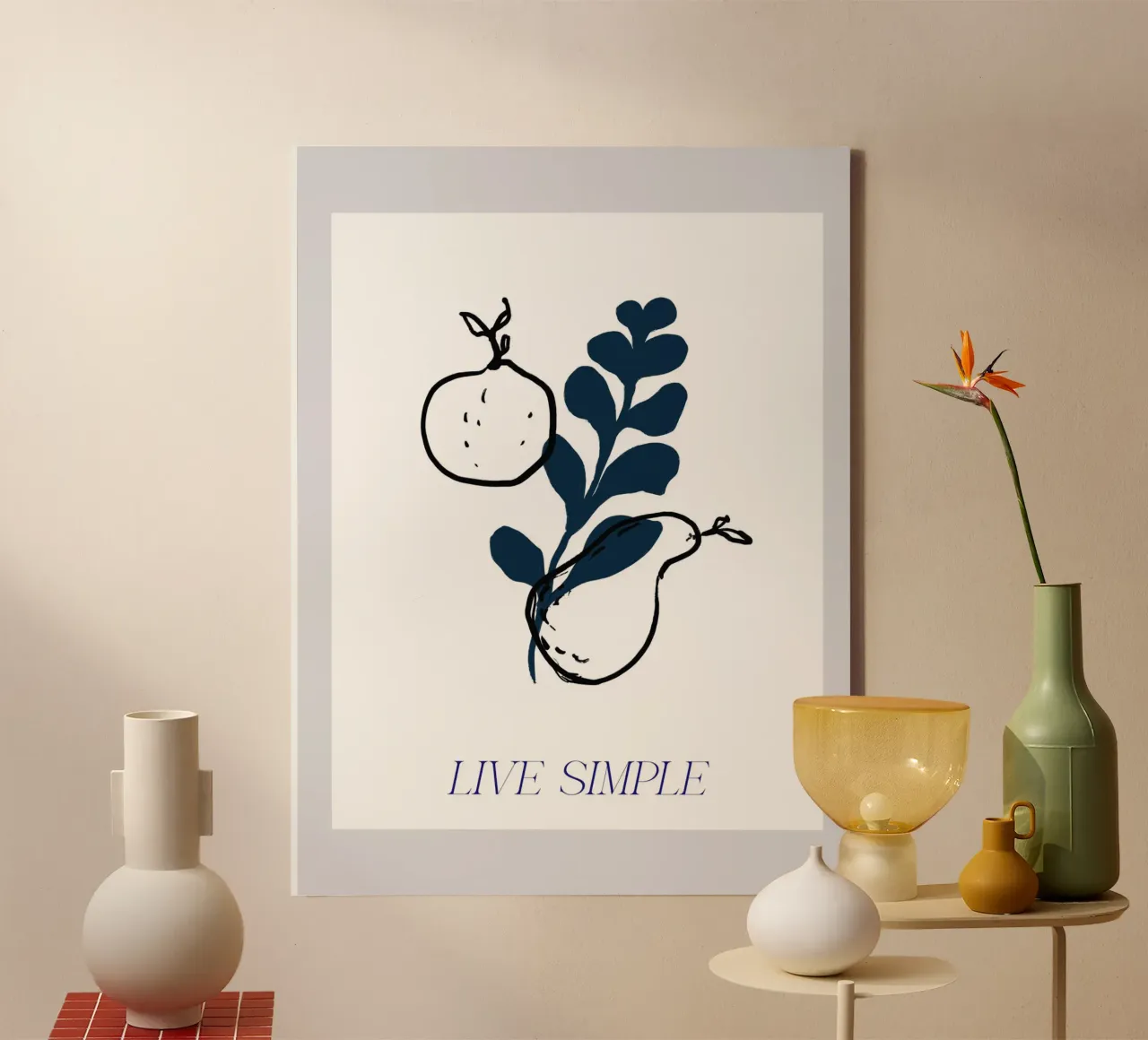 Live Simple No 01 canvas by treechild