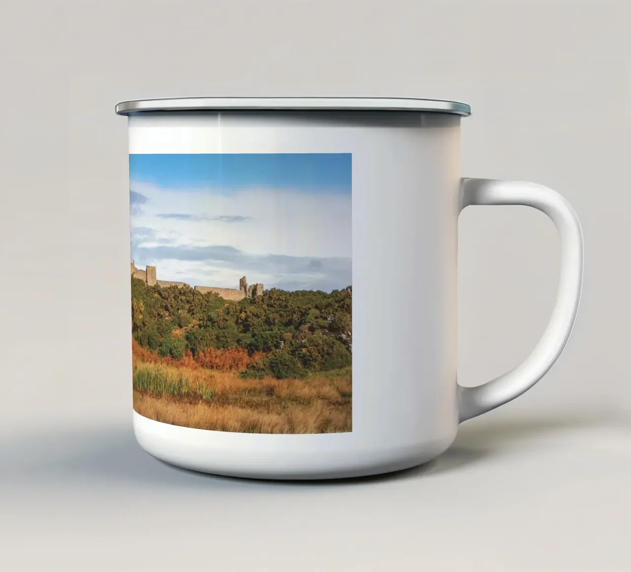 Dunstanburgh Castle tazza in smalto da Dave Hare Photography