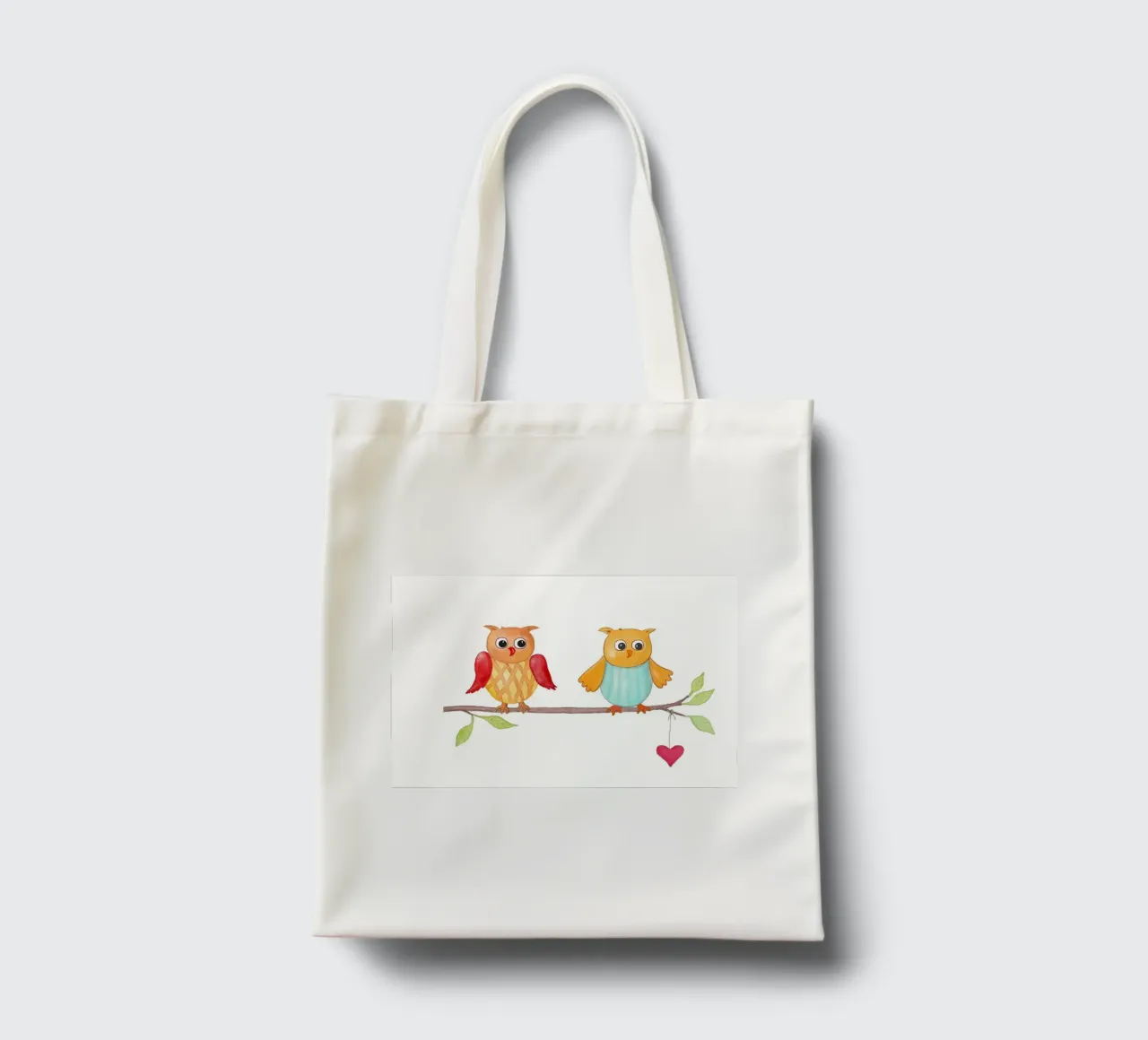 Eulen auf einem Zweig borsa in juta da Farbwelten