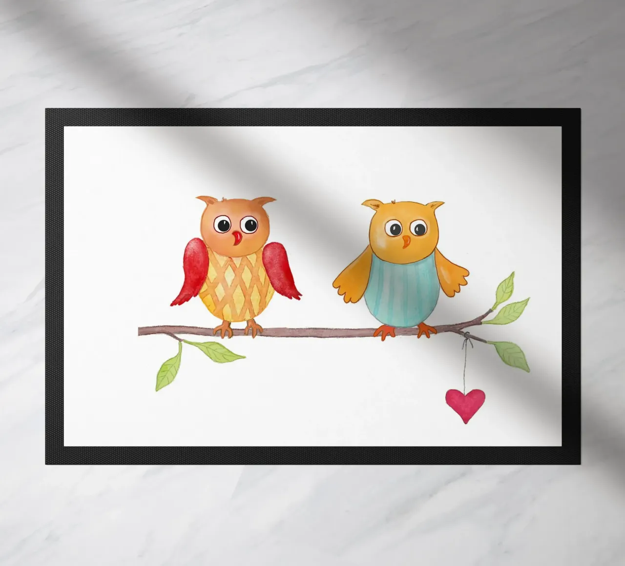 Eulen auf einem Zweig zerbino da Farbwelten