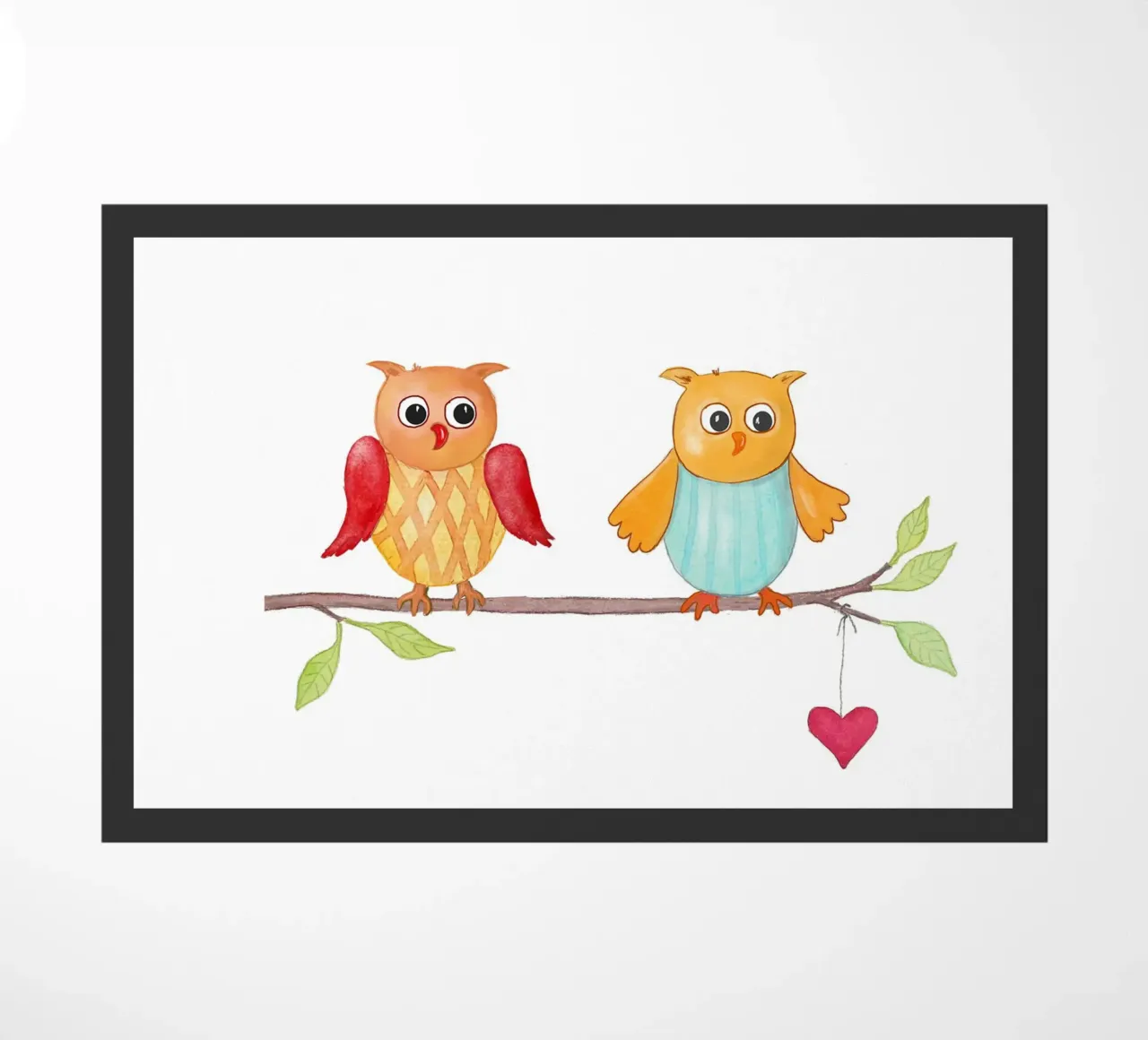 Eulen auf einem Zweig zerbino da Farbwelten