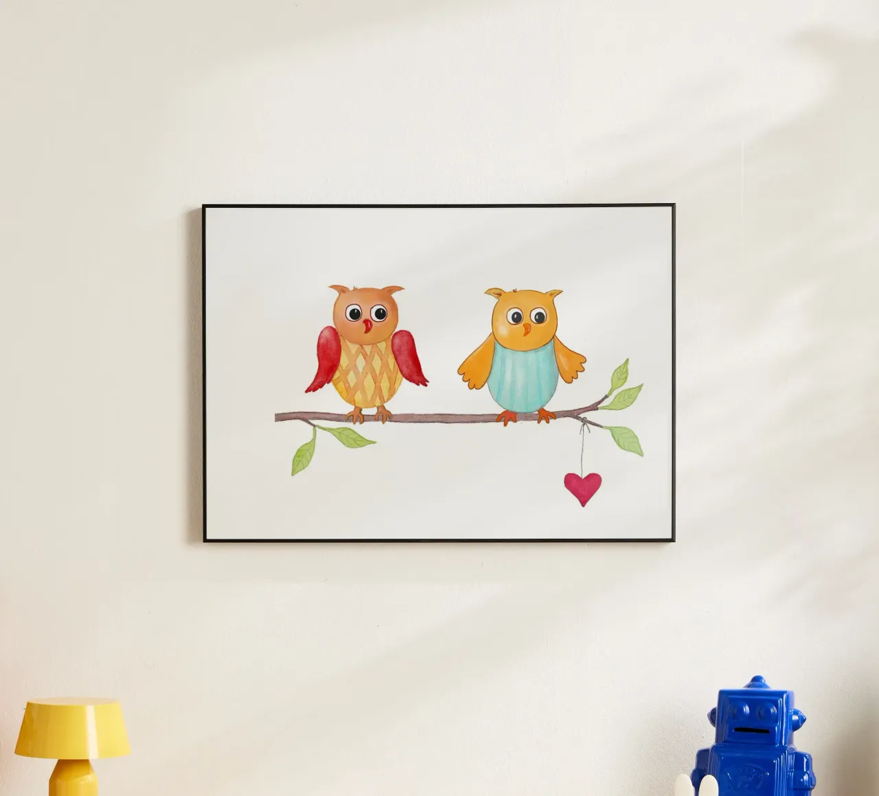 Eulen auf einem Zweig alluminio dibond da Farbwelten