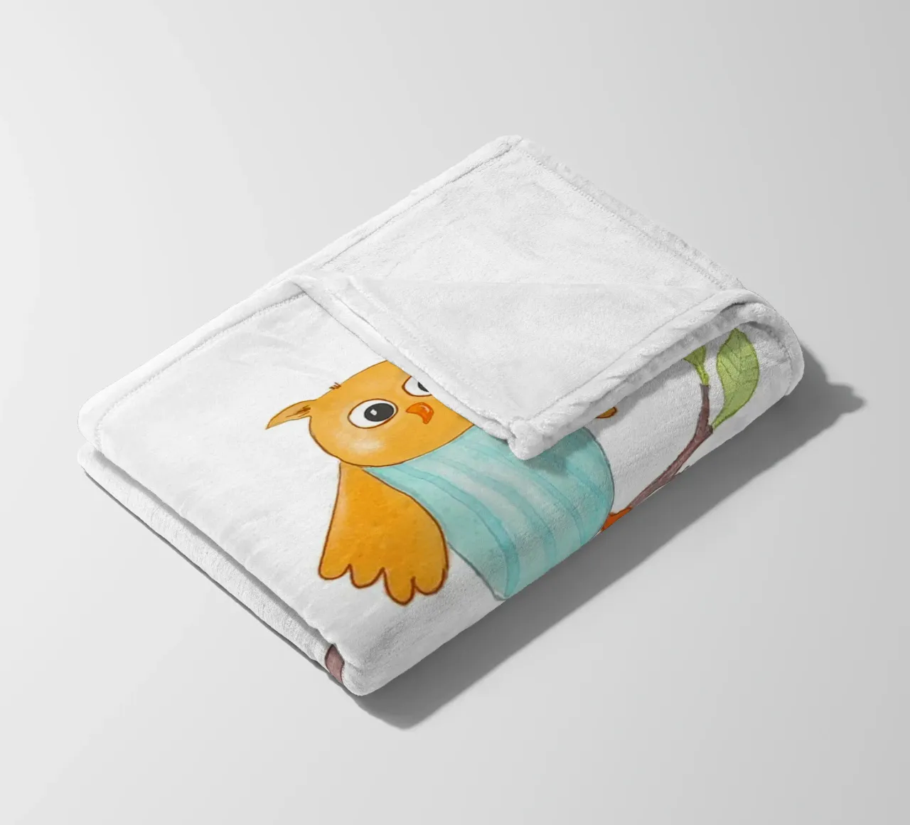 Eulen auf einem Zweig coperta in pile da Farbwelten