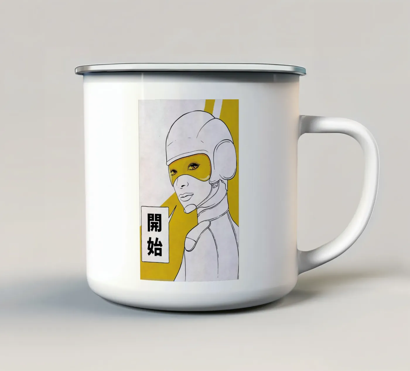 Start enamel mug by Kuba Gornowicz