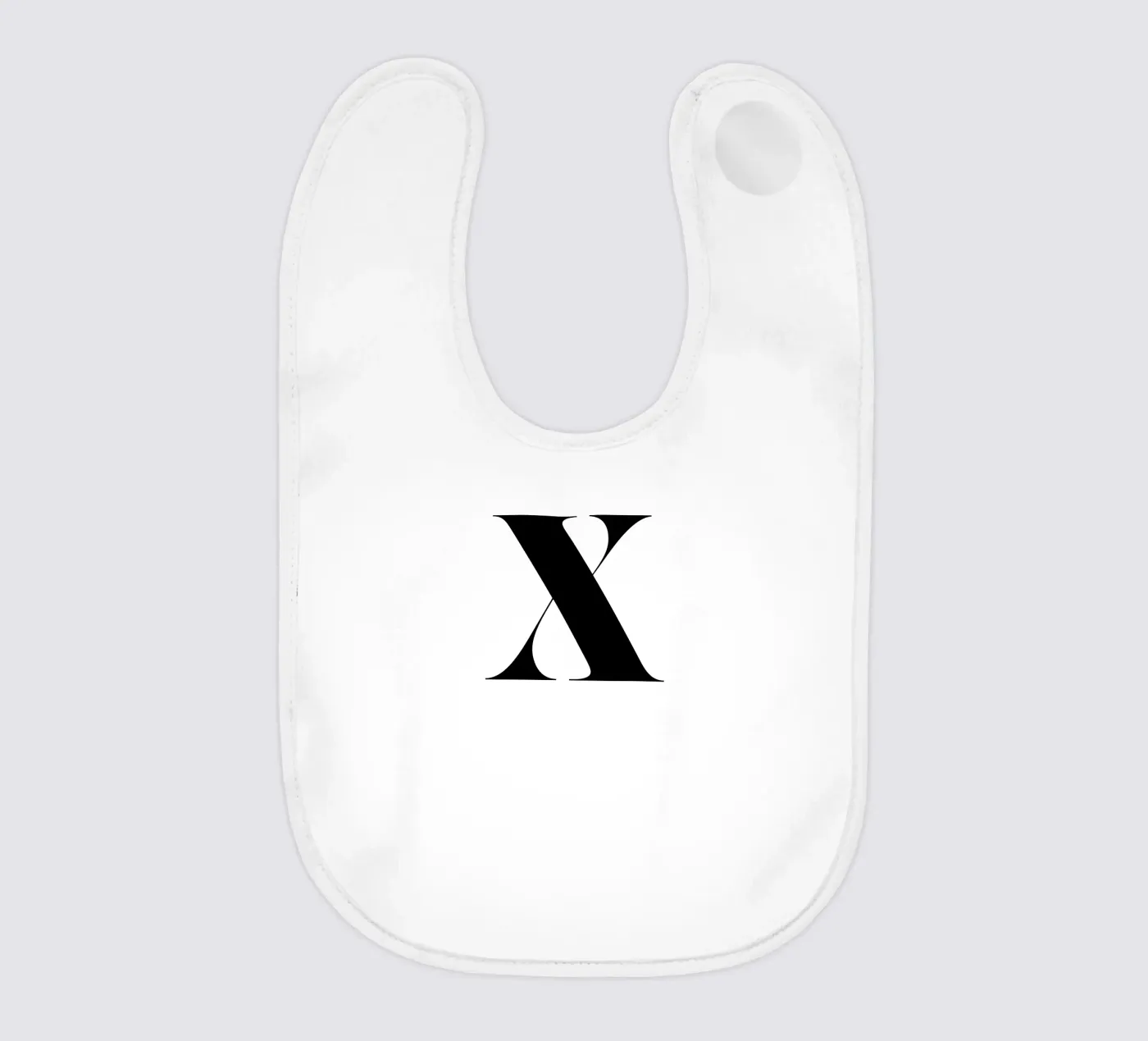 X baby bib by Mottos by Sinan Saydik