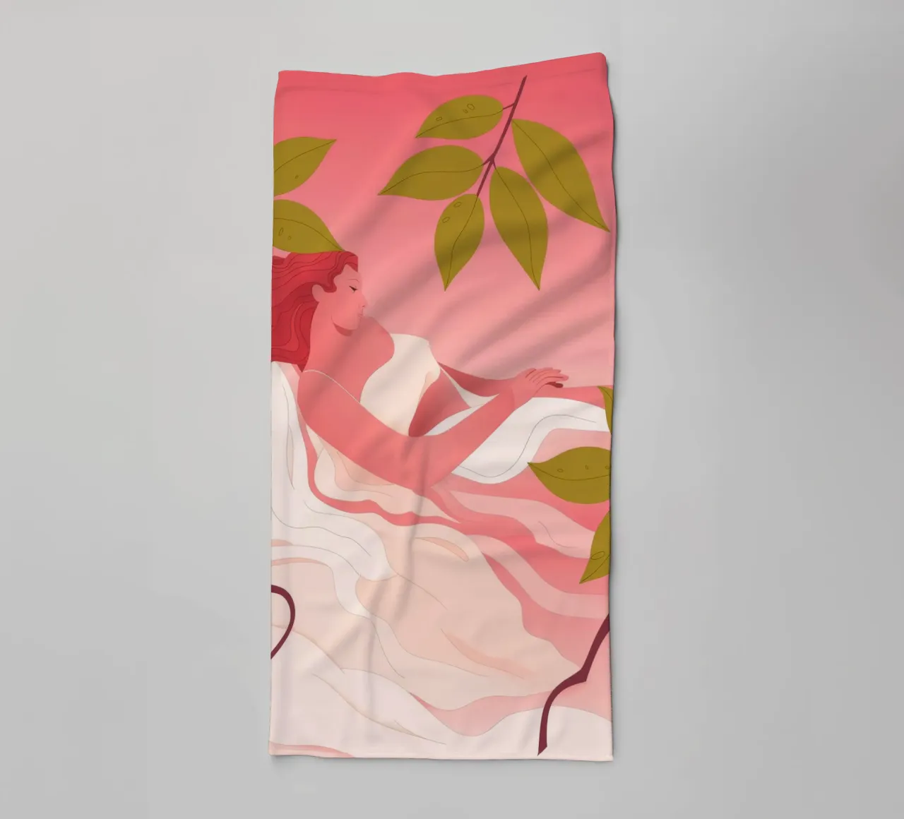 Serenata del sogno delle foglie asciugamano da bagno da Prism Palette