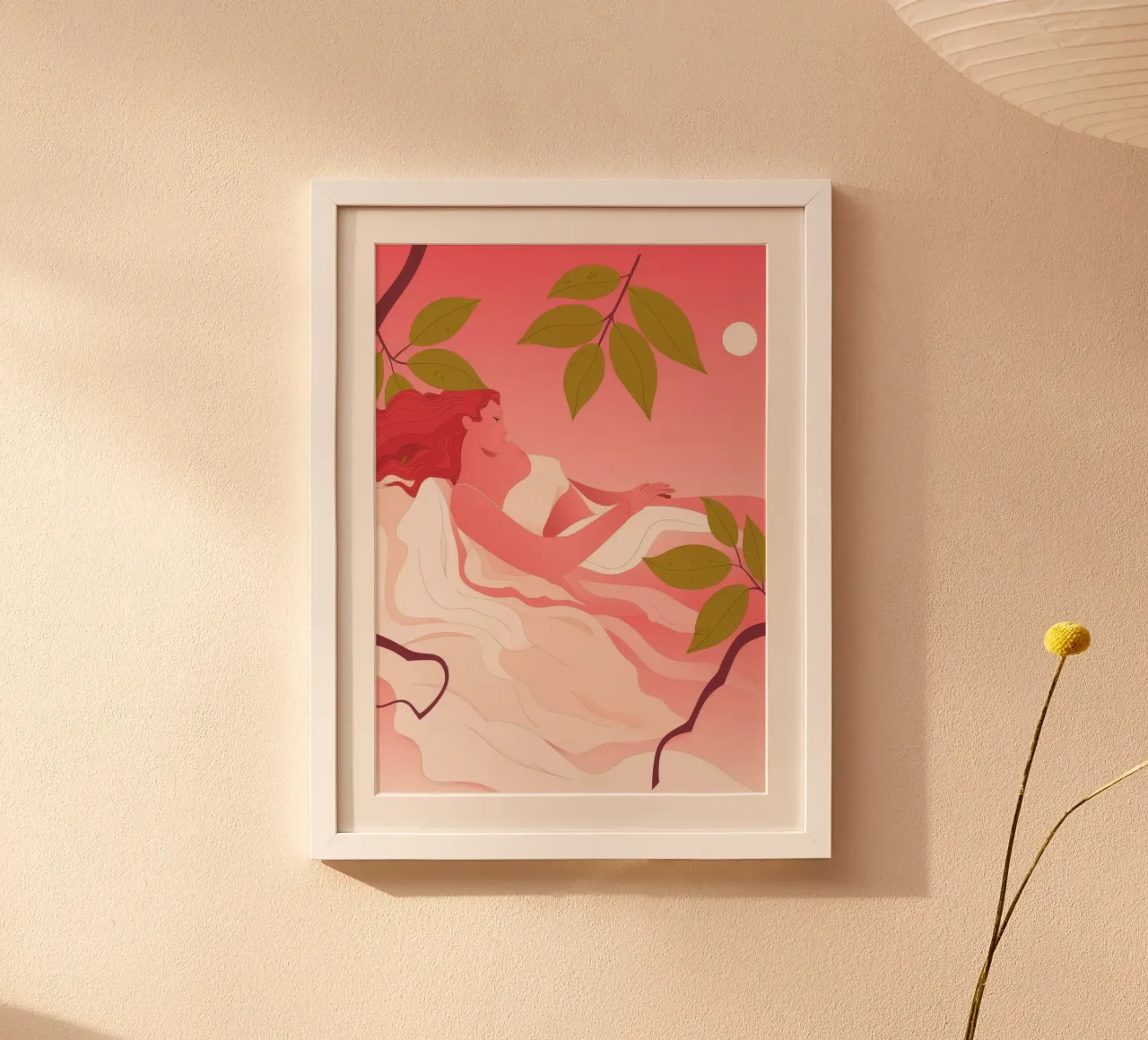 Serenata del sogno delle foglie poster con telaio in alluminio da Prism Palette
