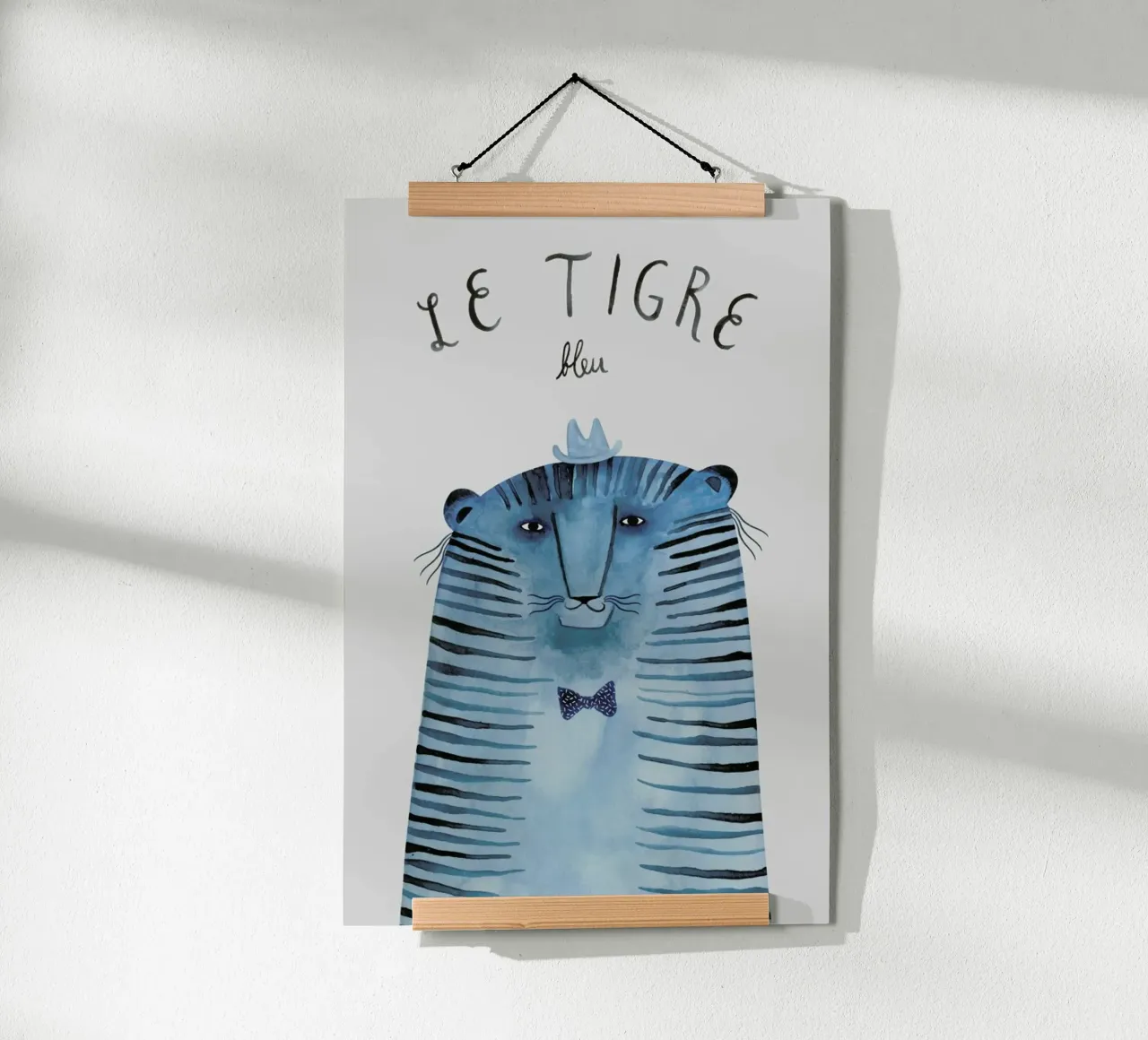 French Animals Tigre poster da typealive