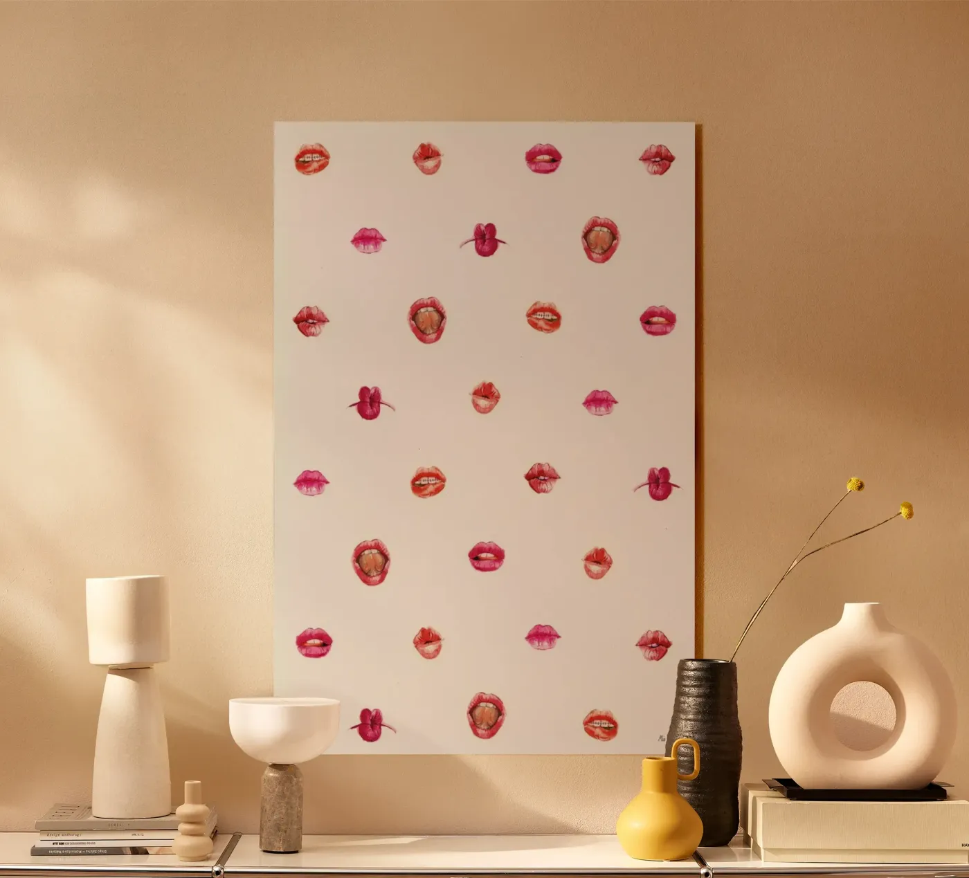 Kisses plexiglass da Mie Frey Damgaard