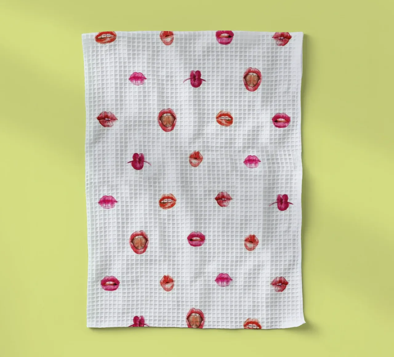 Kisses tea towel by Mie Frey Damgaard