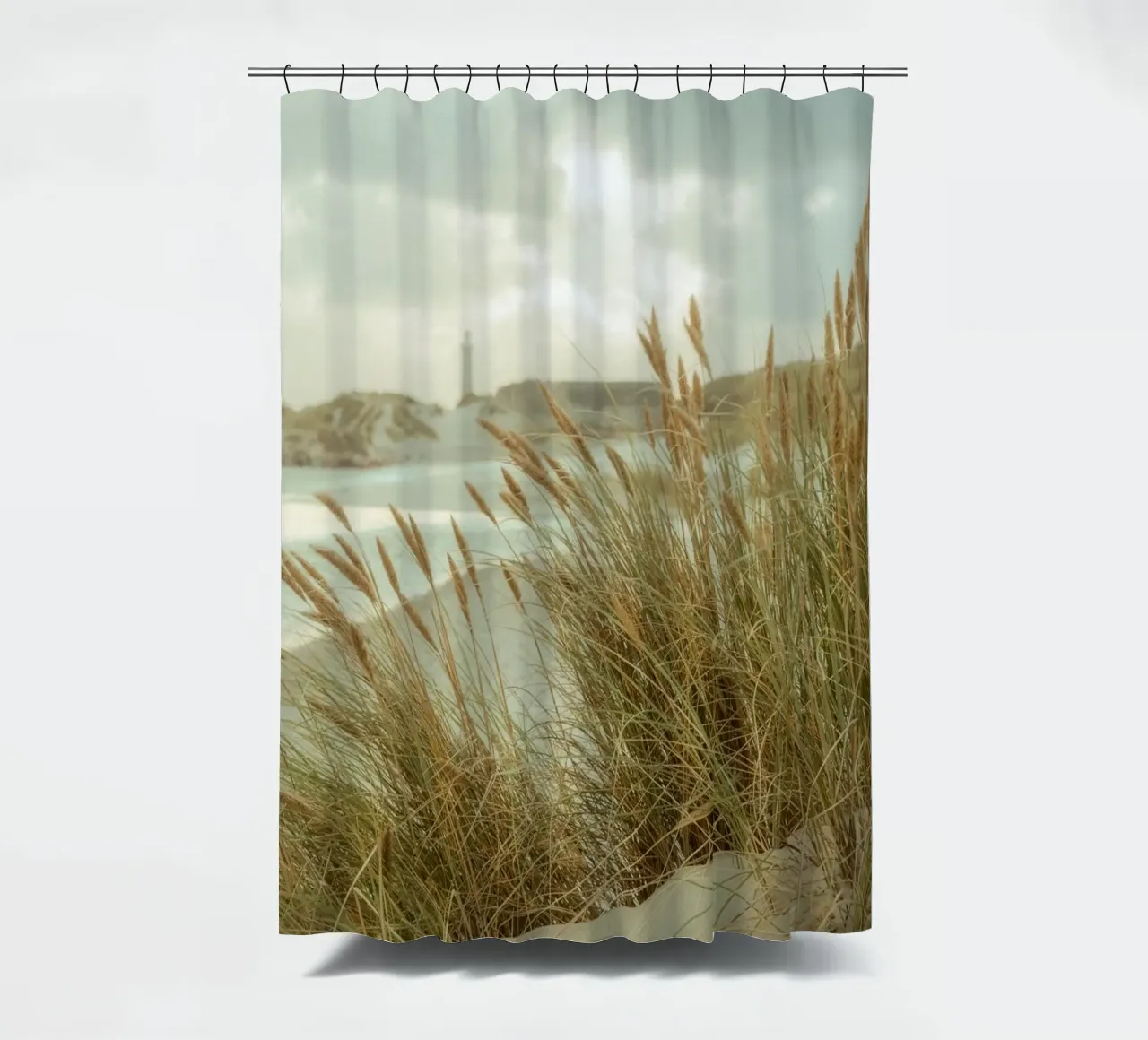 Skagen Gray Leuchtturm Duschvorhang von thetraveller