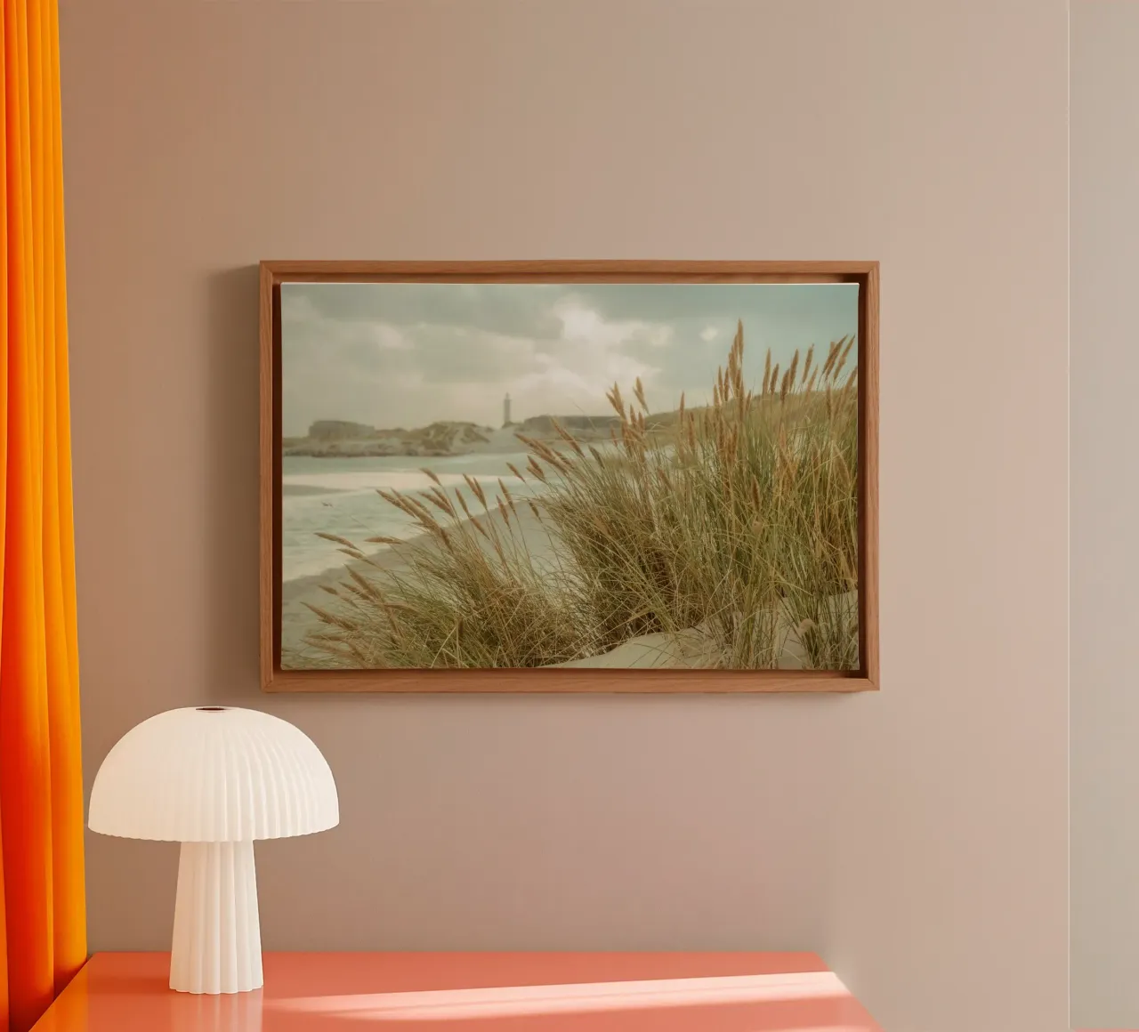 Skagen Grijs Vuurtoren canvas met Baklijst van thetraveller
