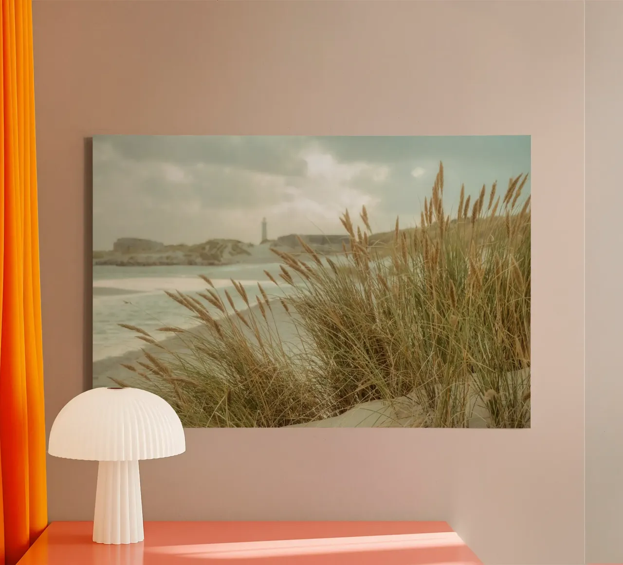 Skagen Grijs Vuurtoren canvas met Baklijst van thetraveller
