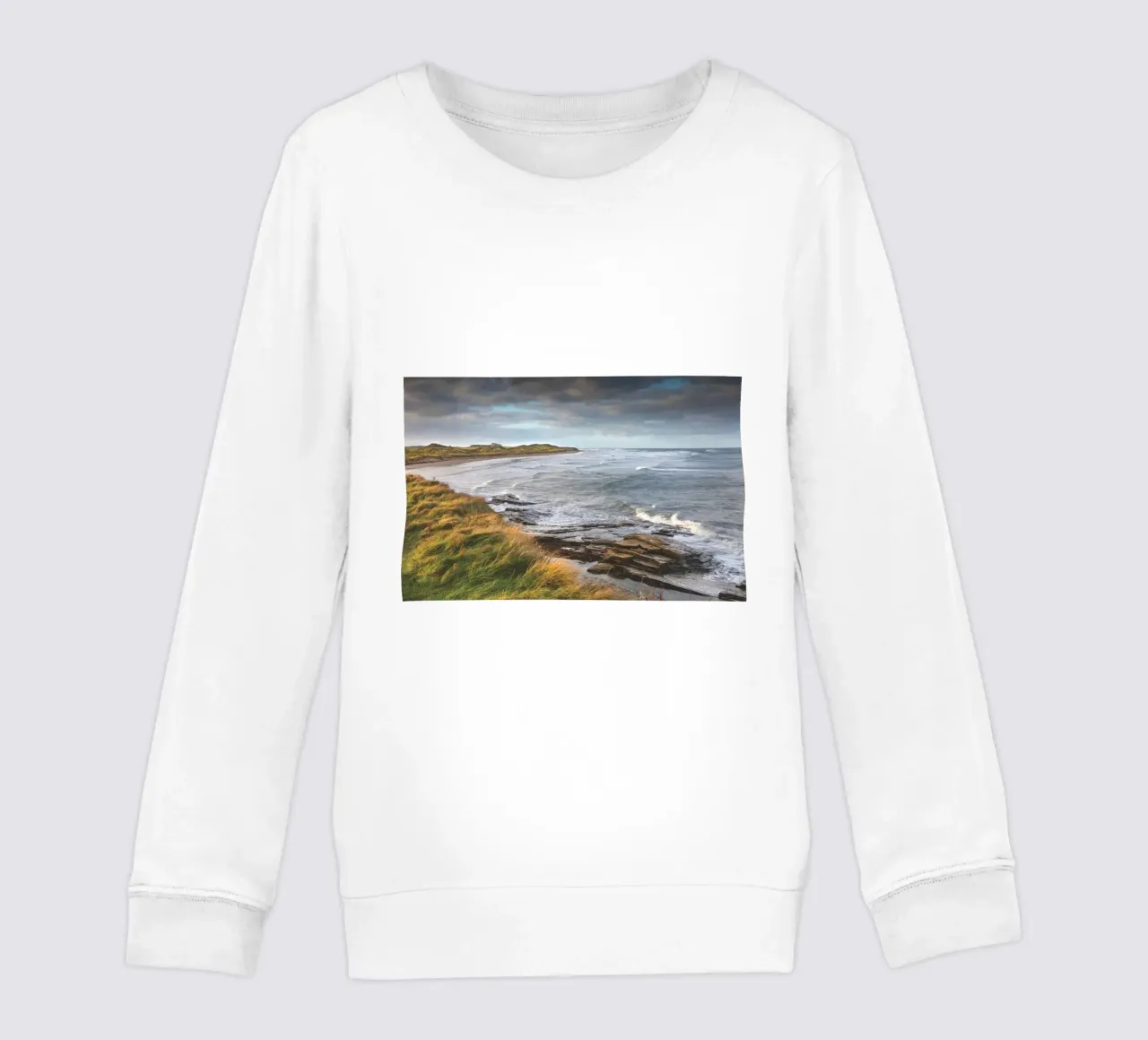 Nothumbrian Beach felpa bambino da Dave Hare Photography