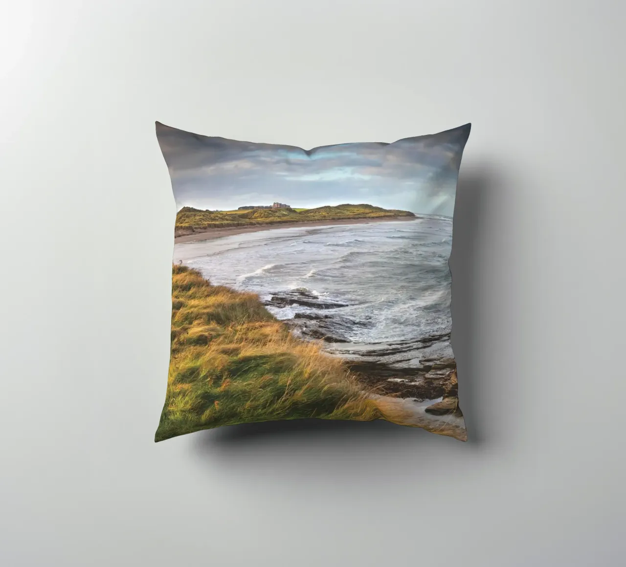 Nothumbrian Beach cuscino da Dave Hare Photography