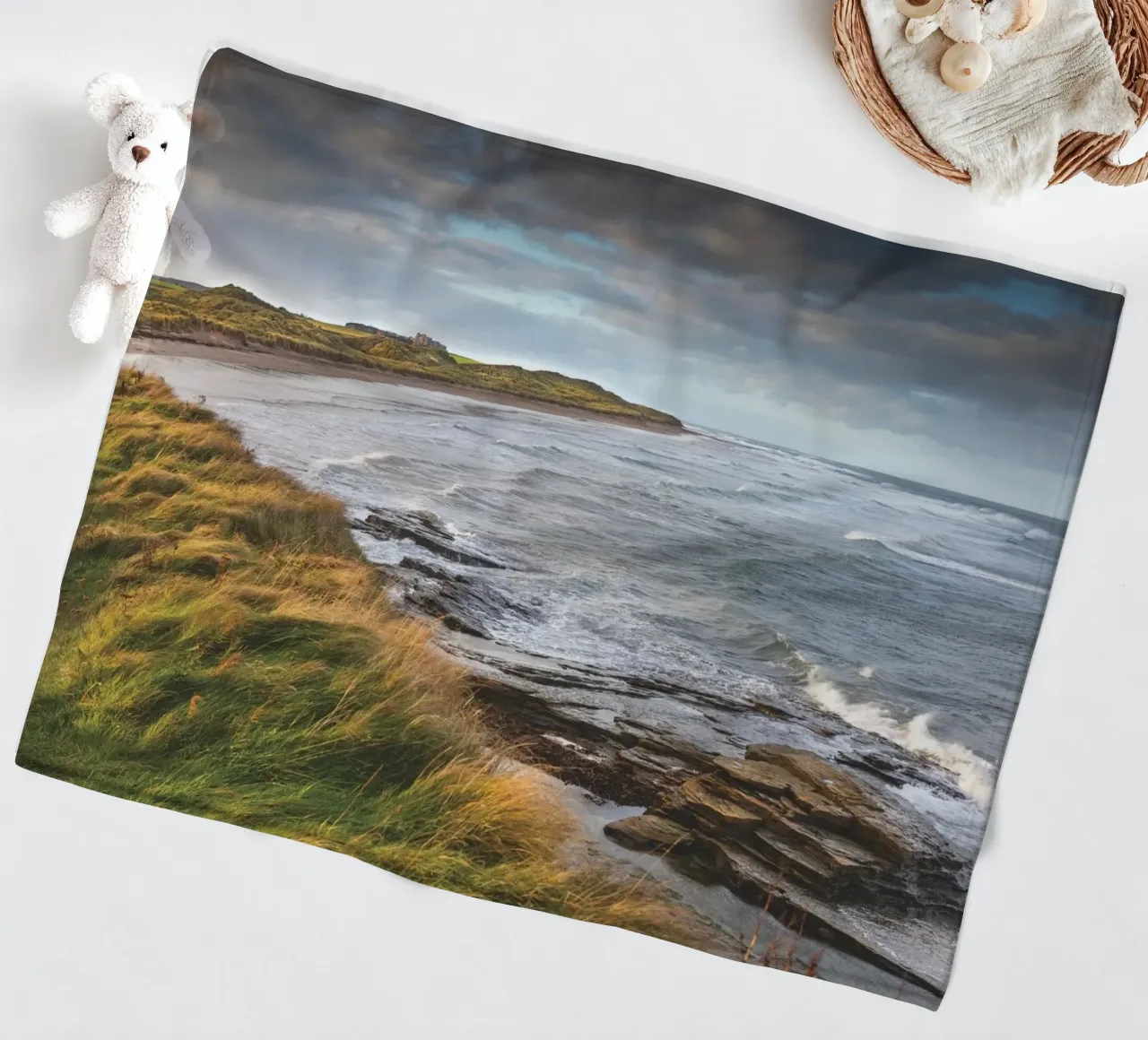 Nothumbrian Beach coperta in pile da Dave Hare Photography