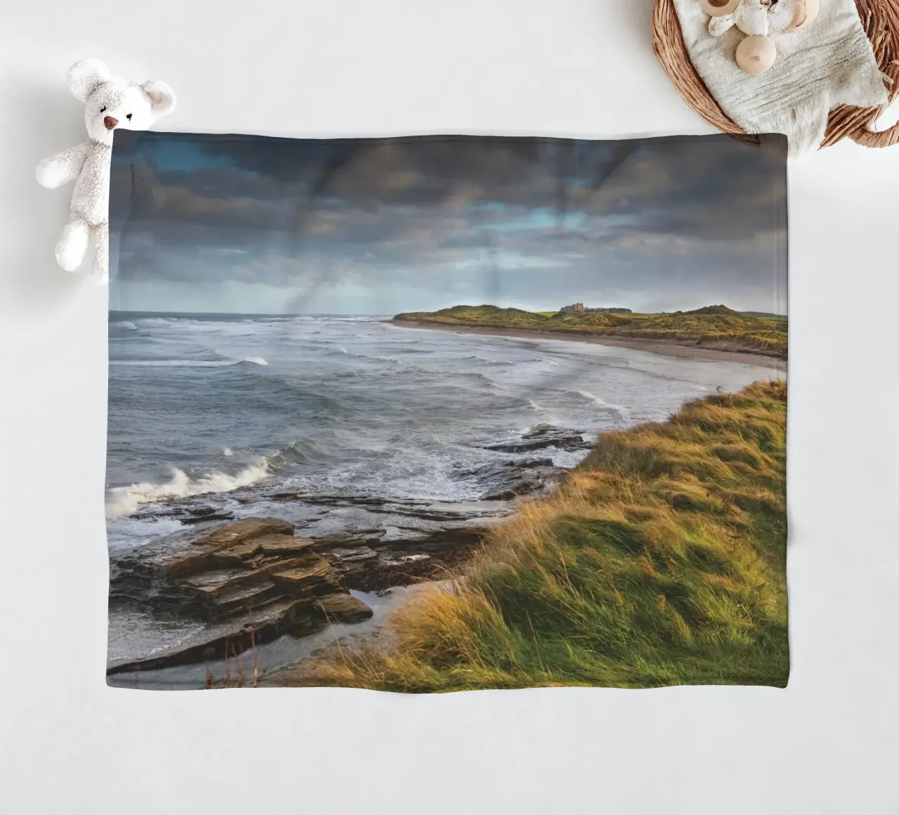 Nothumbrian Beach coperta in pile da Dave Hare Photography
