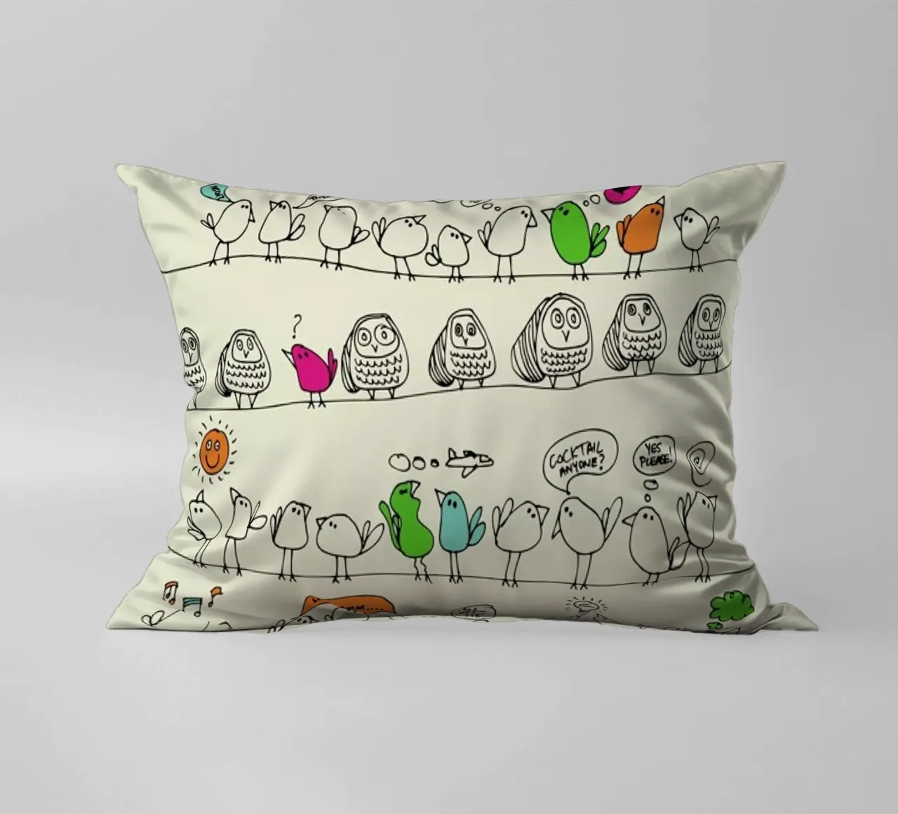 Birds on wire cuscino da a Love Supreme