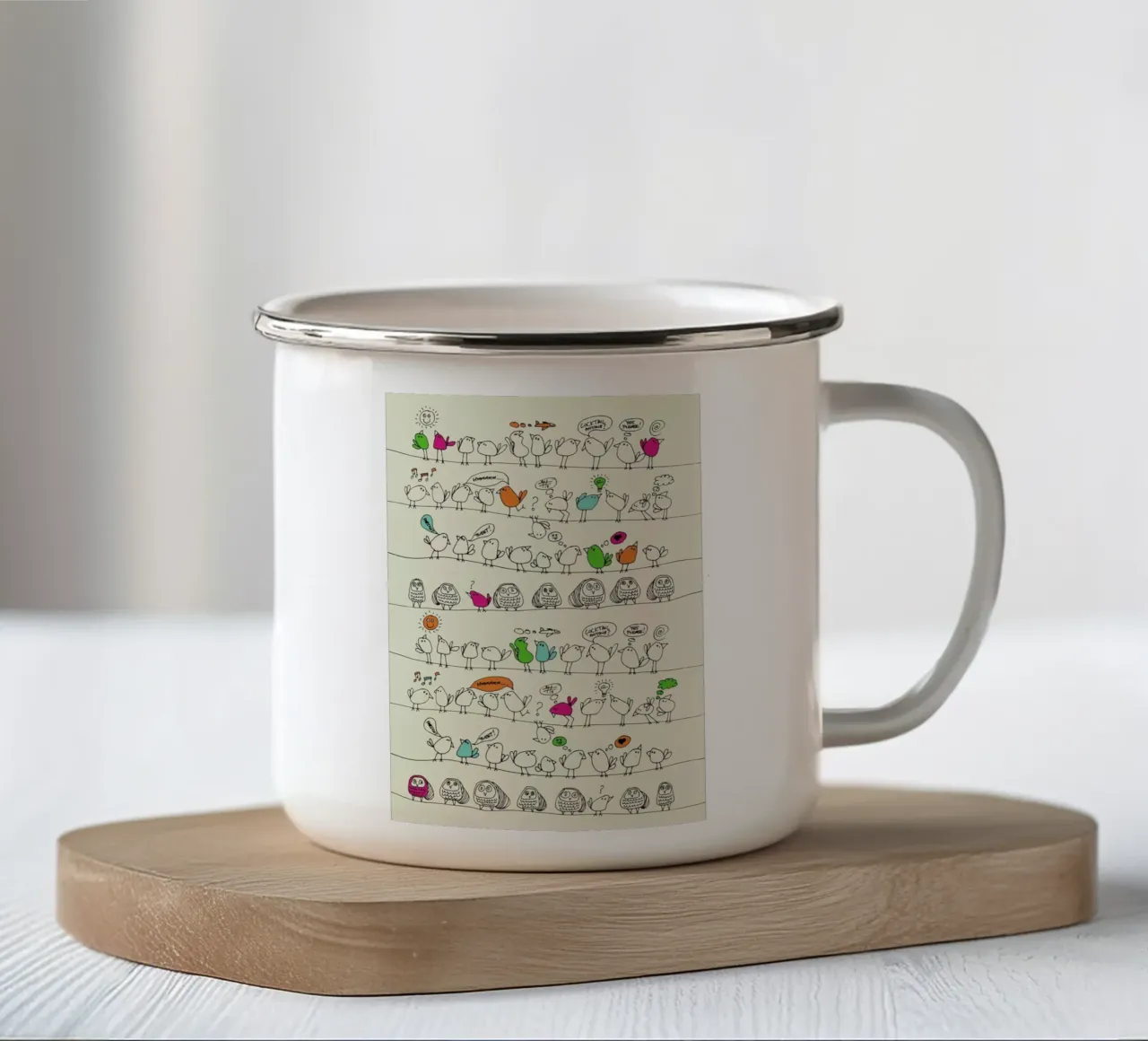 Birds on wire tazza in smalto da a Love Supreme