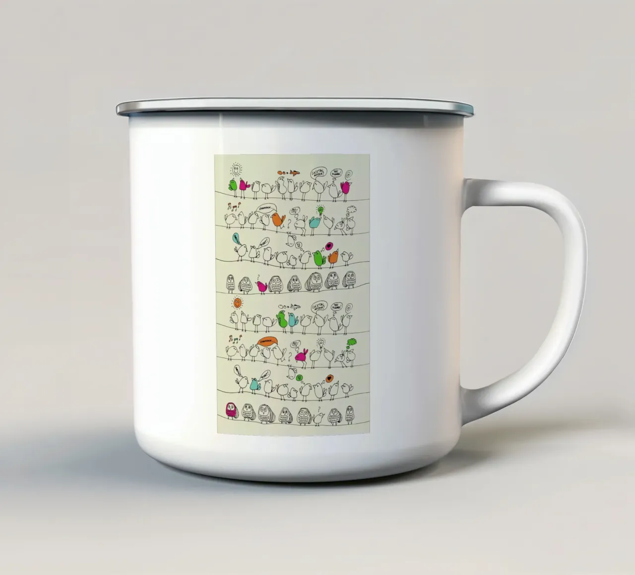 Birds on wire tazza in smalto da a Love Supreme
