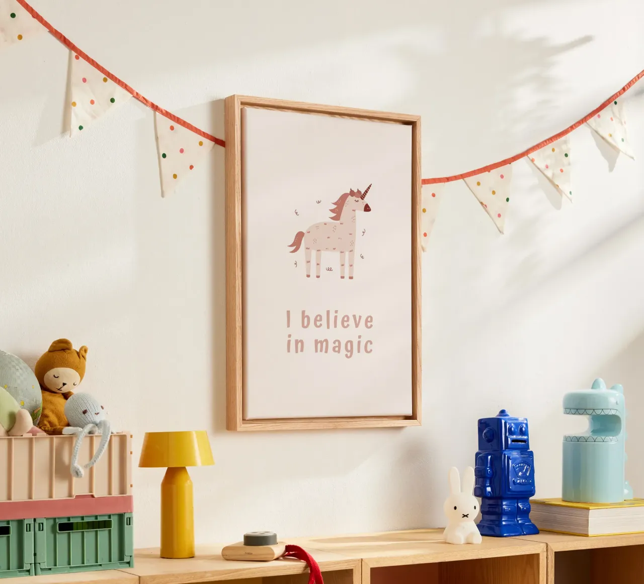 Credere ed essere magici tela con Cornice a cassetta da KidzStudio