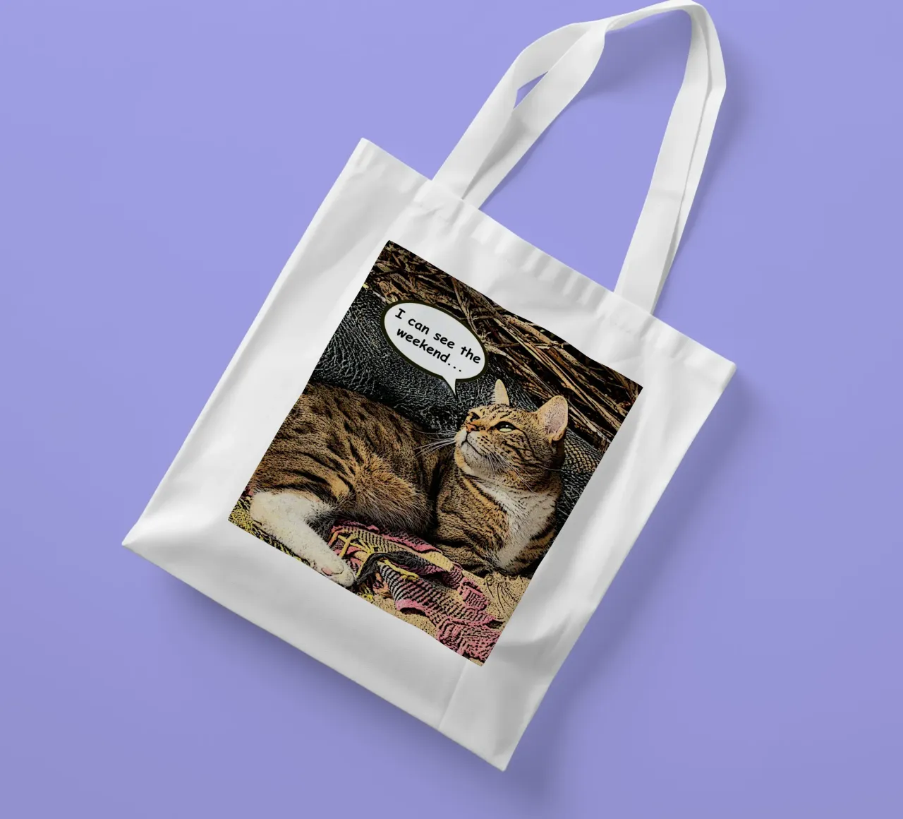Posso vedere il fine settimana... borsa in juta da Mexposure Gallery
