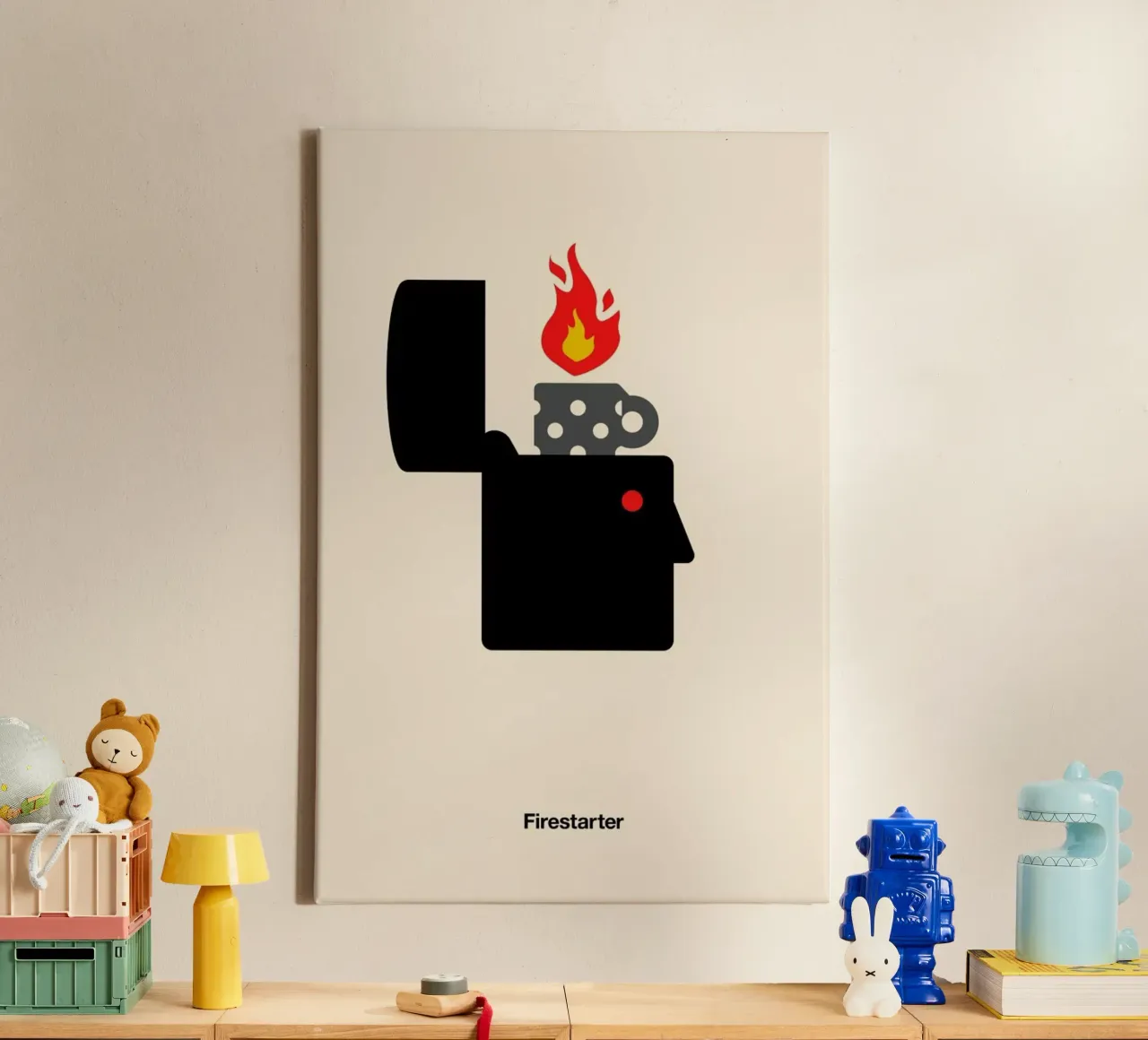 Firestarter Leinwand von Viktor Hertz