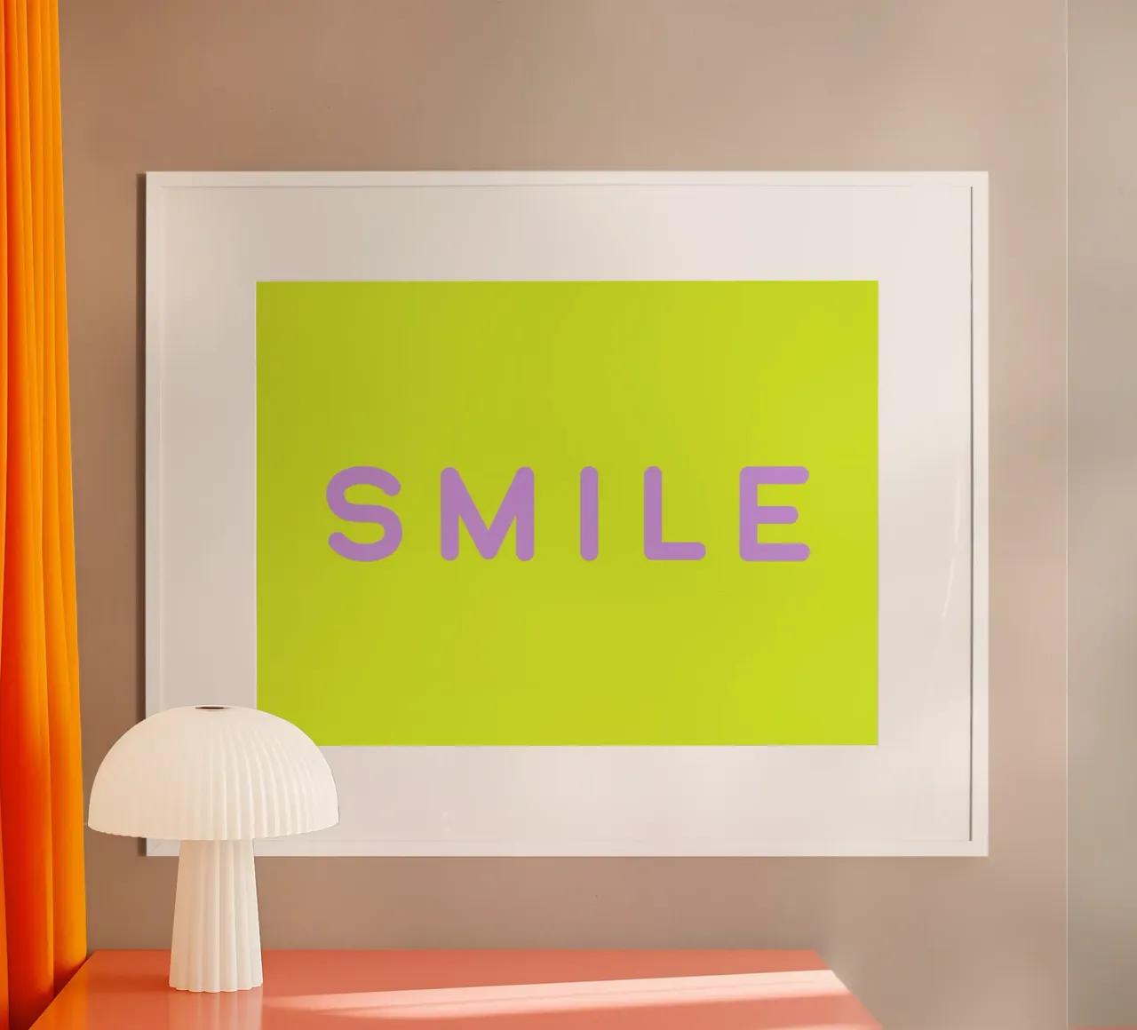SMILE poster con telaio in plastica da All Colours